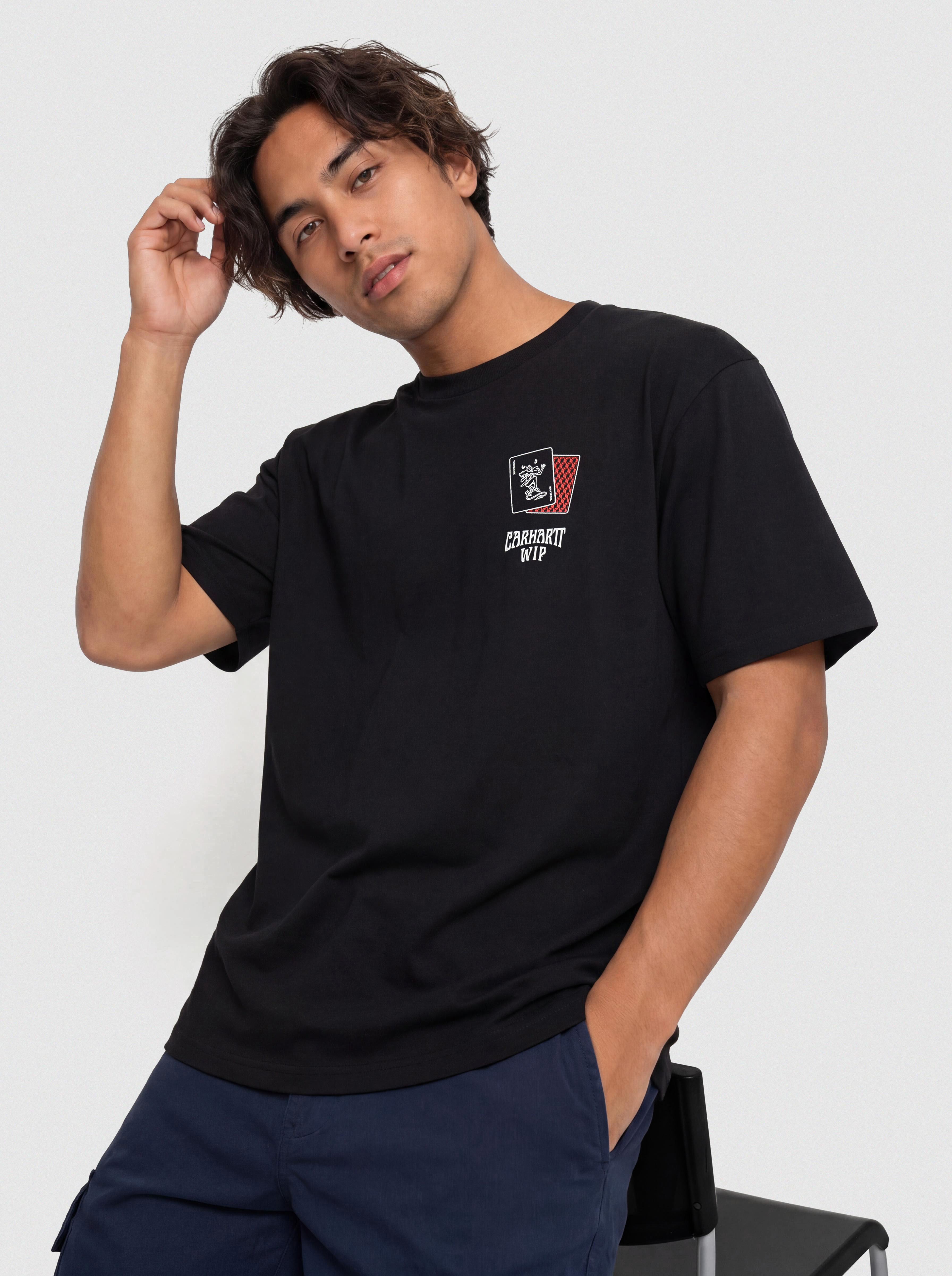 Póló Carhartt WIP Playing Cards (black)