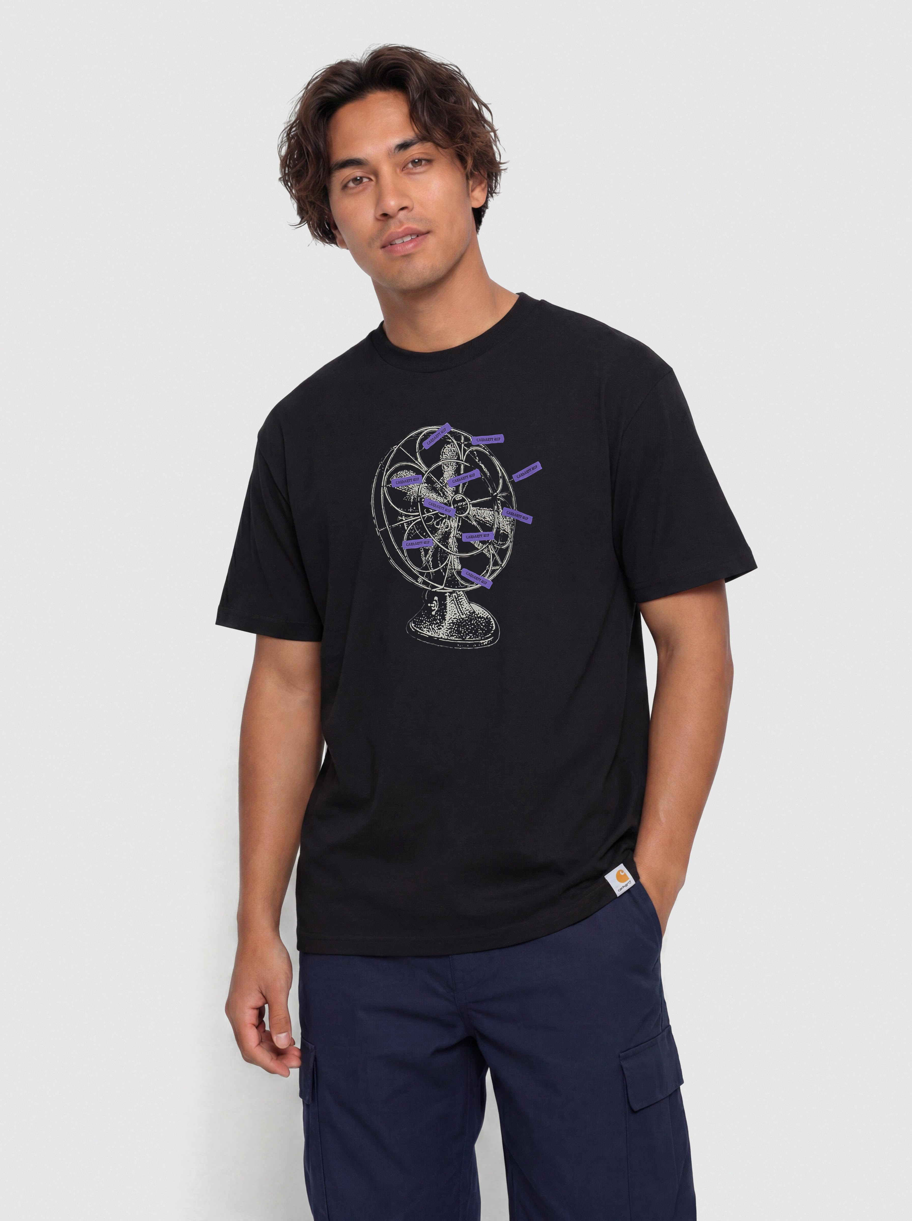 Póló Carhartt WIP Fan (black)