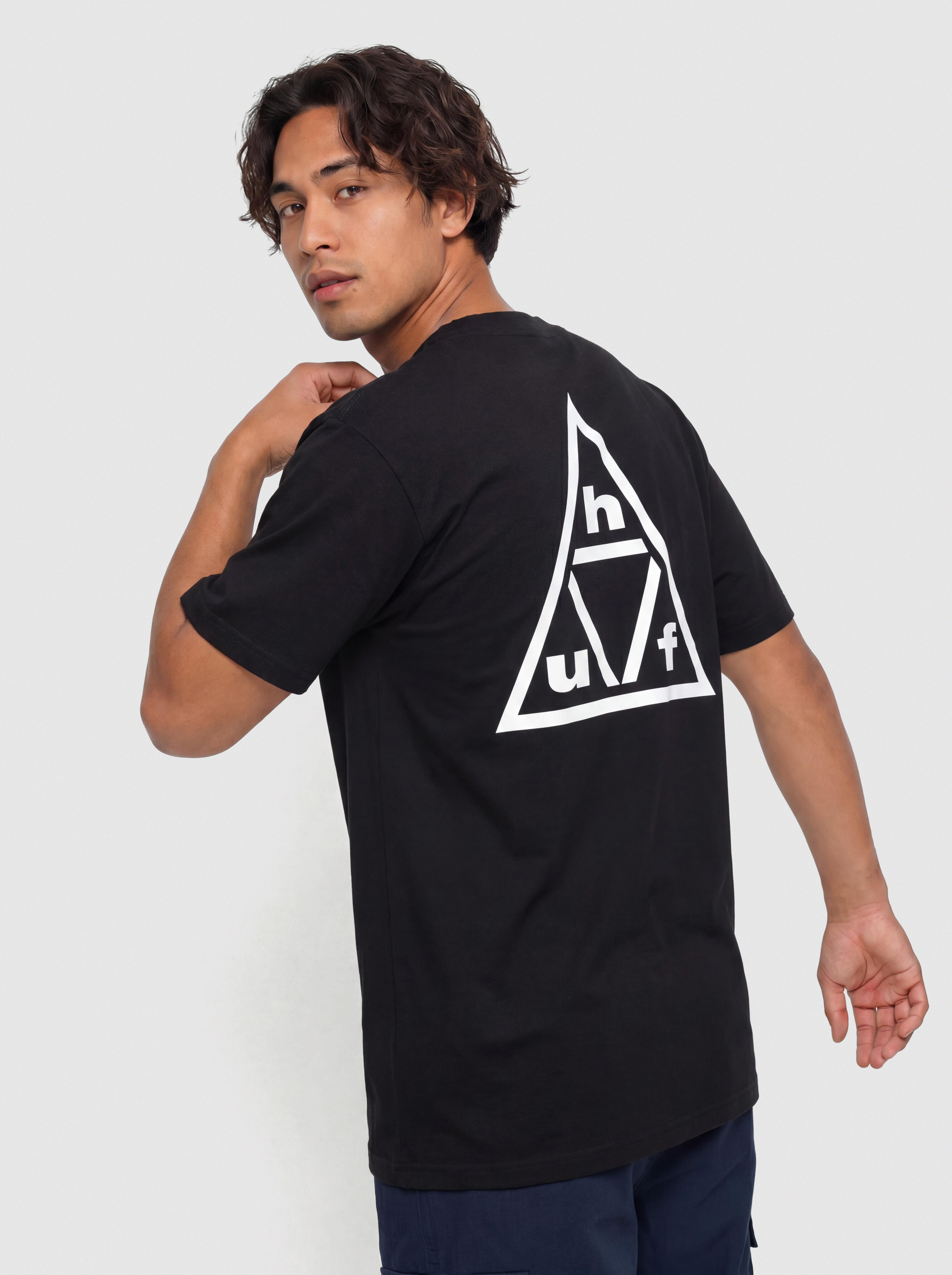 HUF Triple Triangle Póló (black/white)