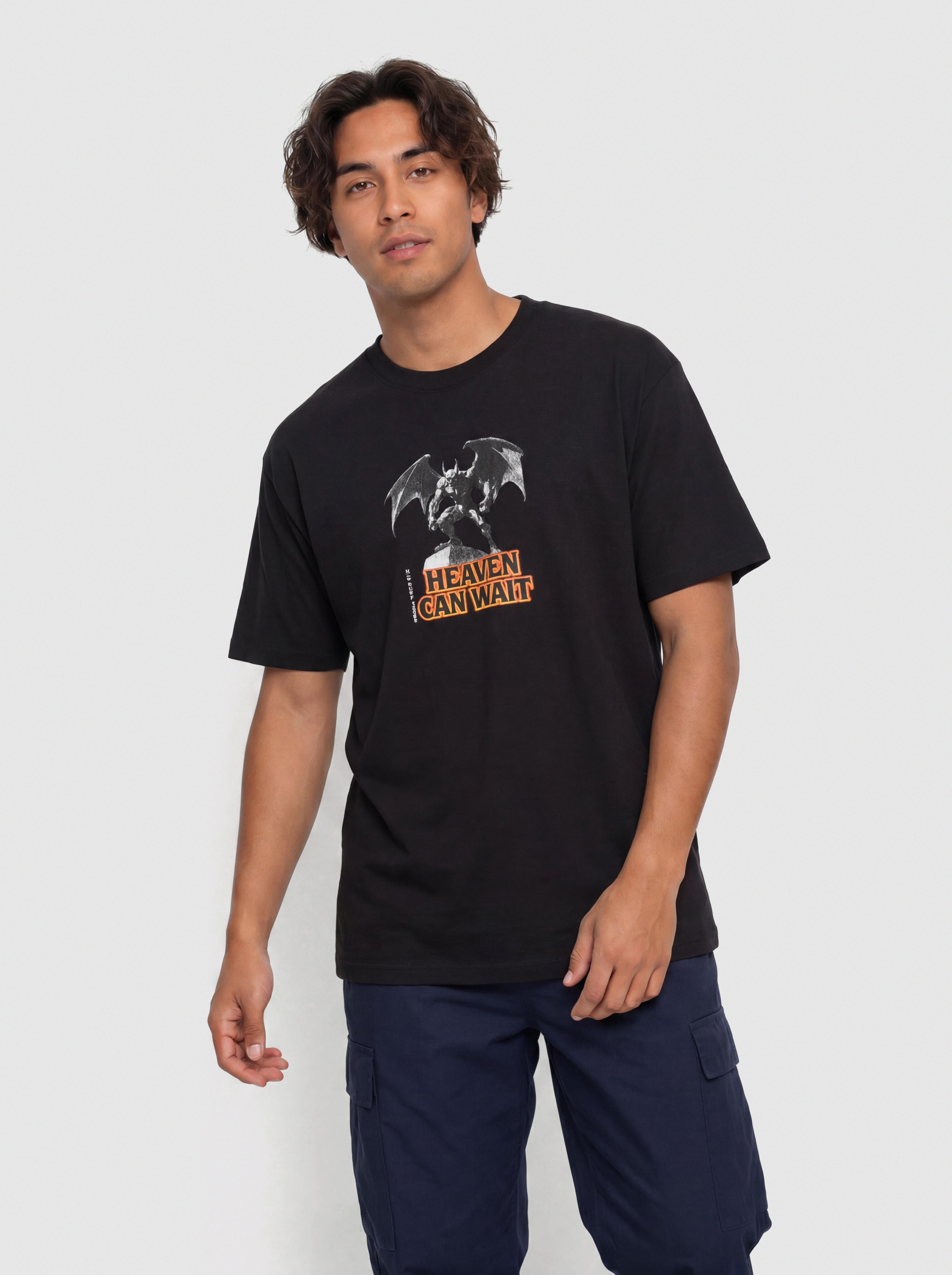 Póló HUF Heaven Can Wait (black)