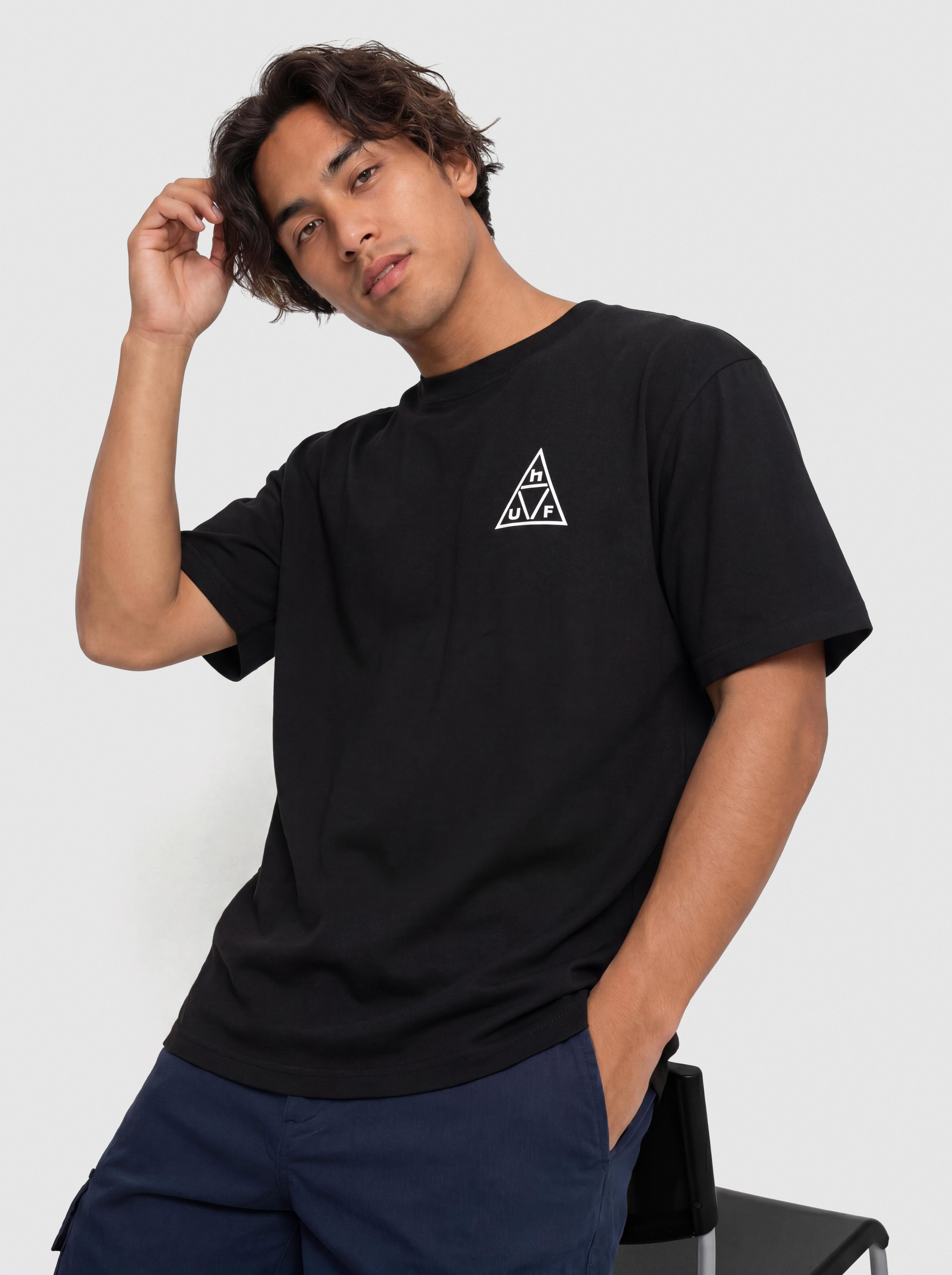 HUF Triple Triangle Póló (black/white)