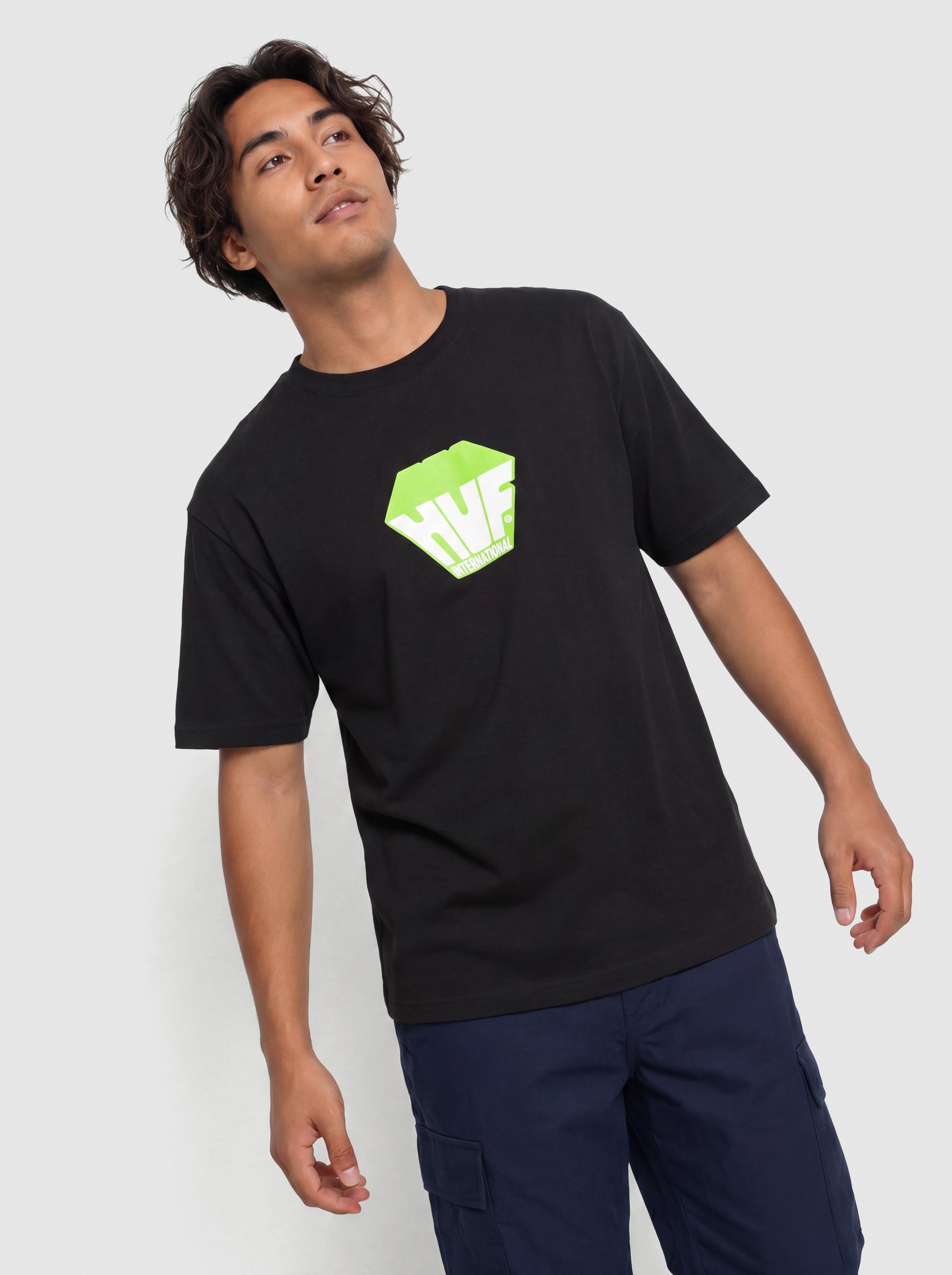 Póló HUF Big Block (black)