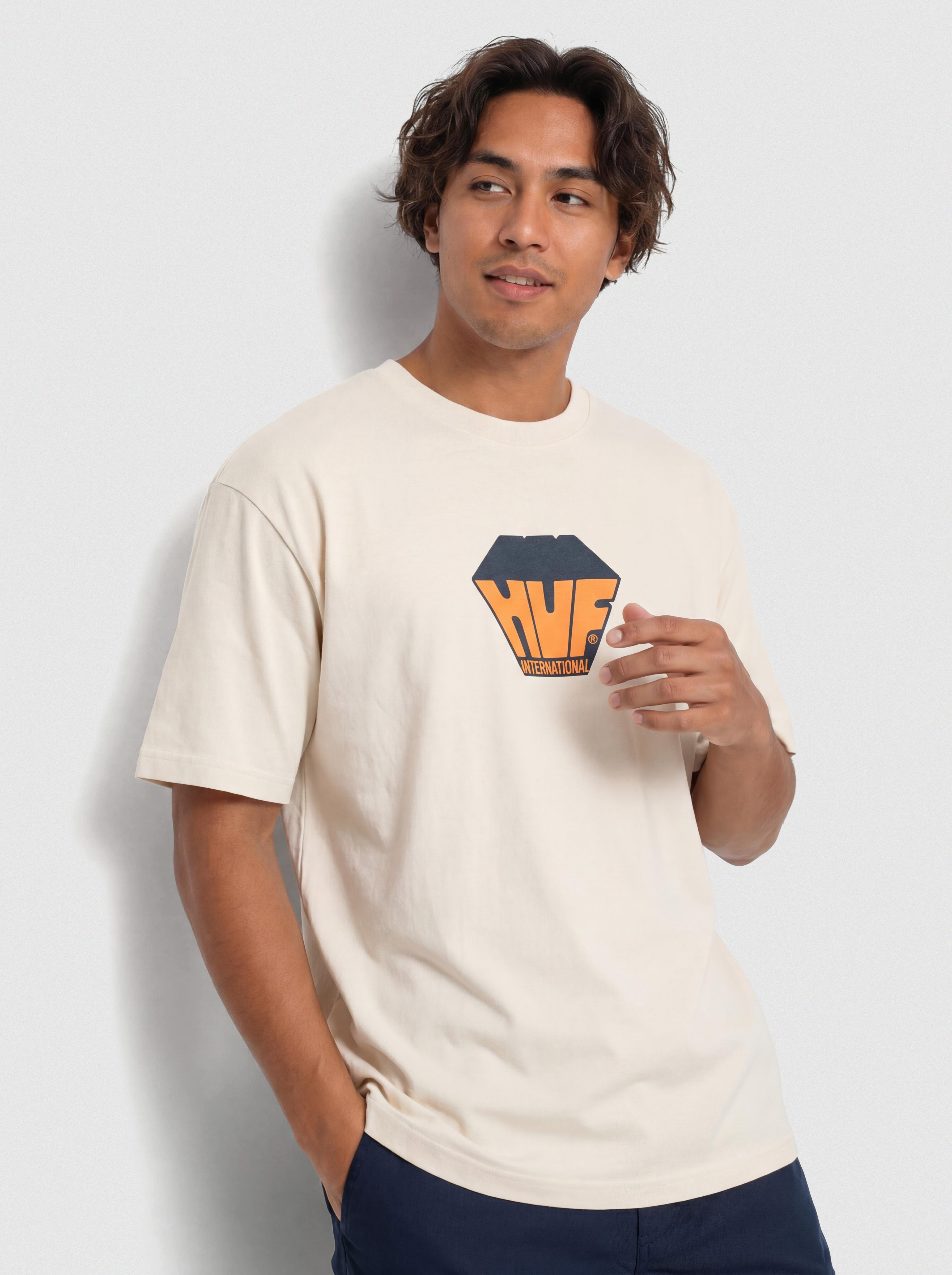 Póló HUF Big Block (bleach)