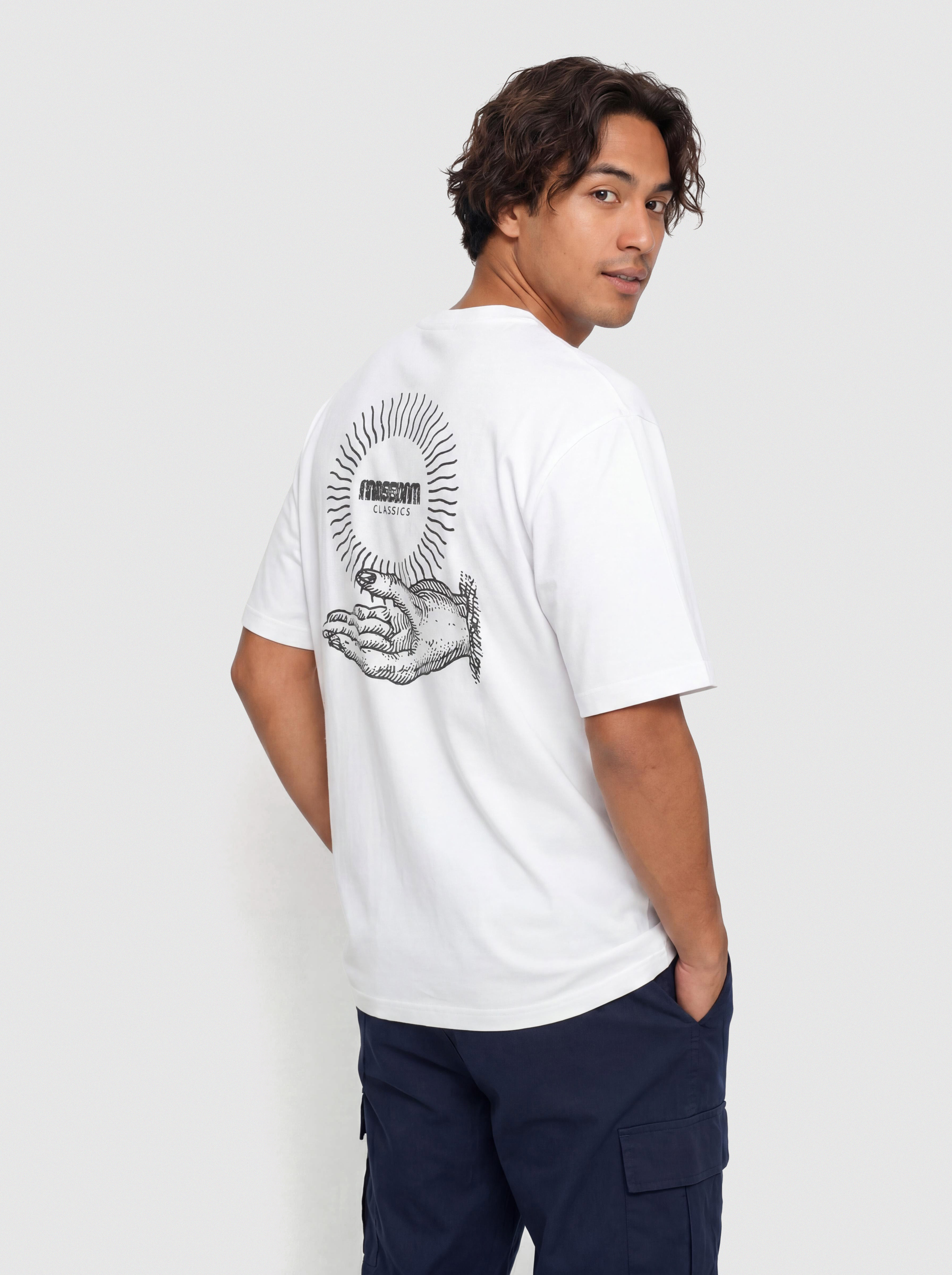MassDnm Hand Of God Póló (white)