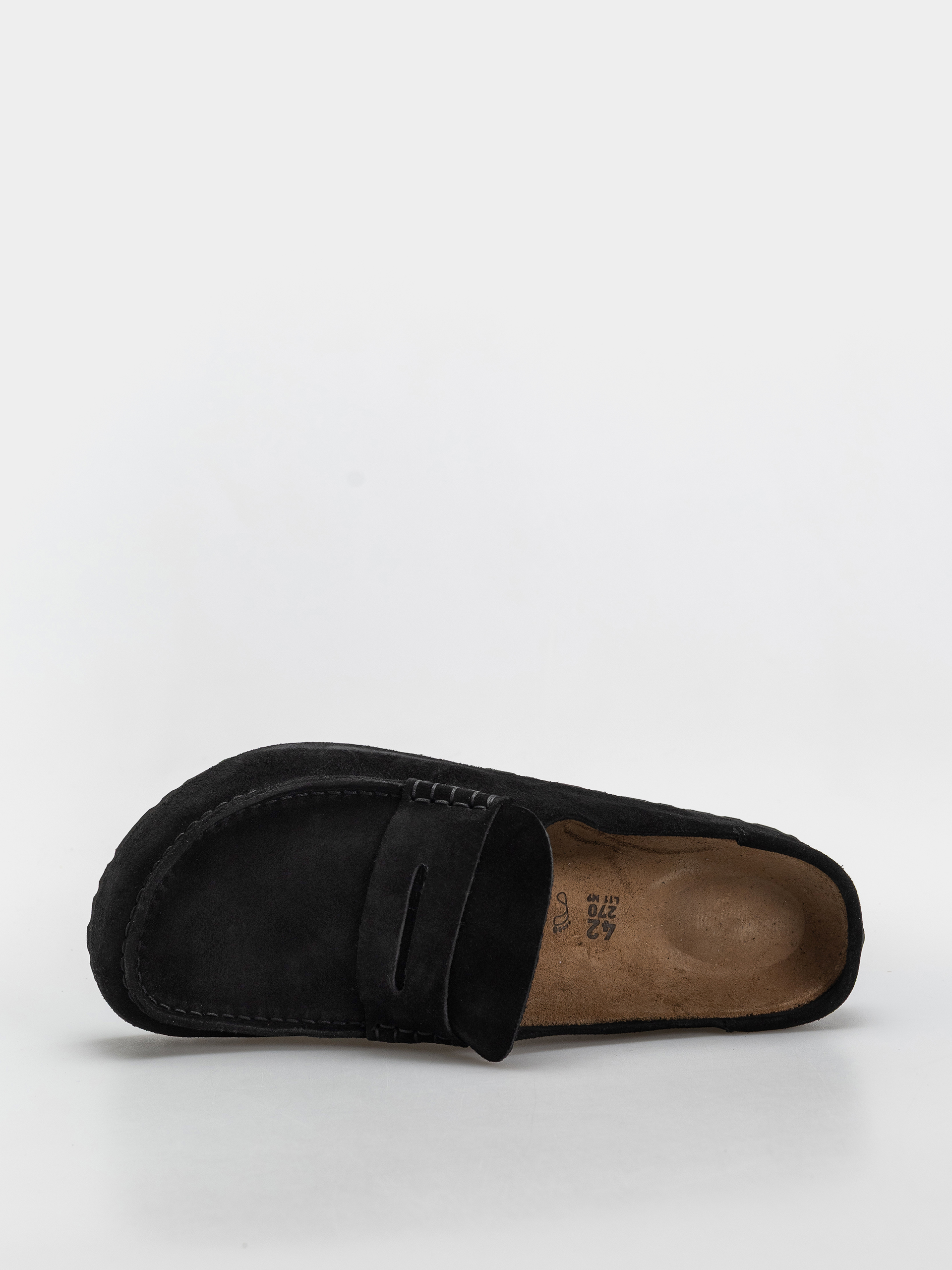 Birkenstock Naples Wrapped Suede Leather Regular Flip-flop papucsok (black)