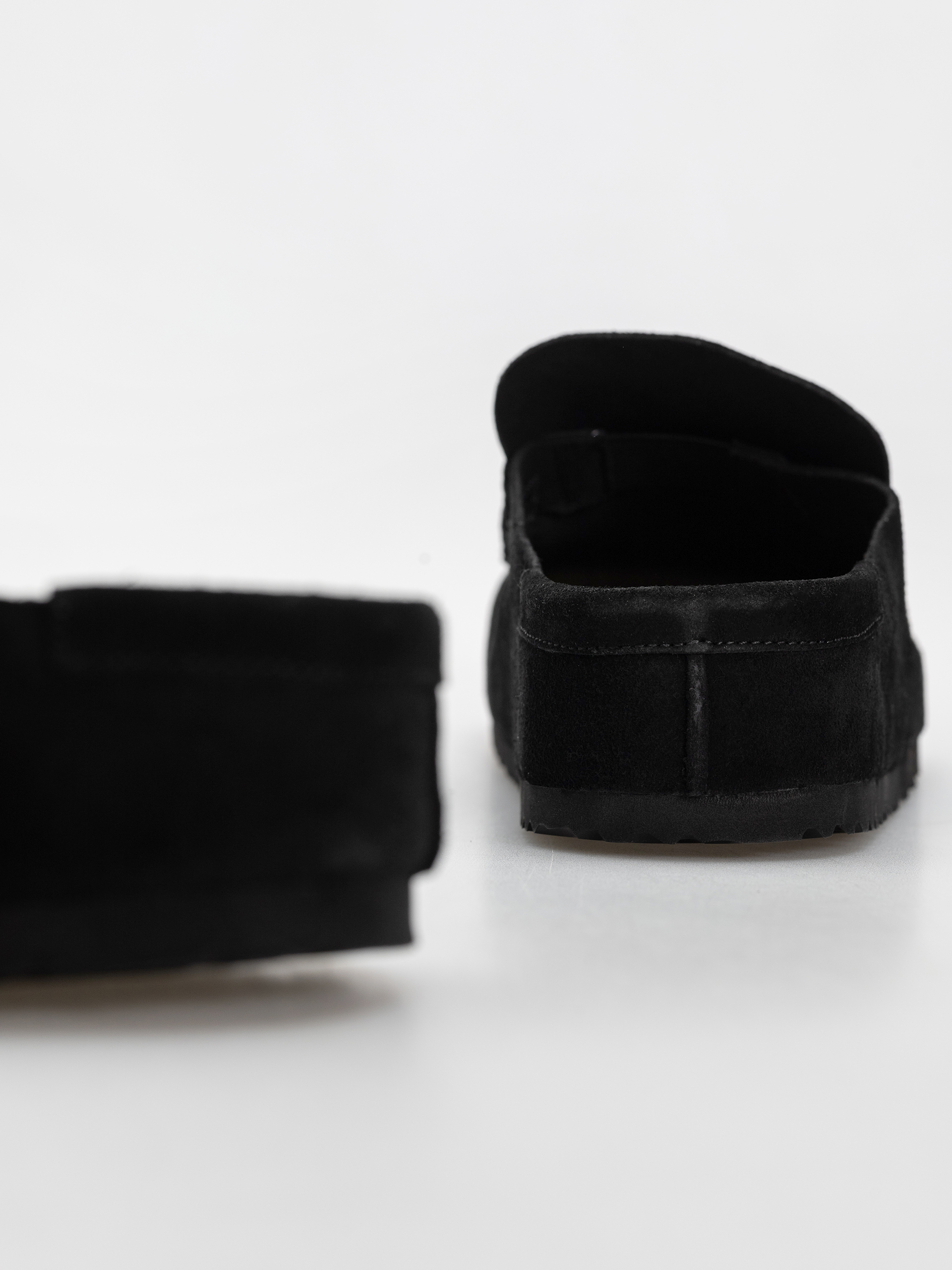 Birkenstock Naples Wrapped Suede Leather Regular Flip-flop papucsok (black)