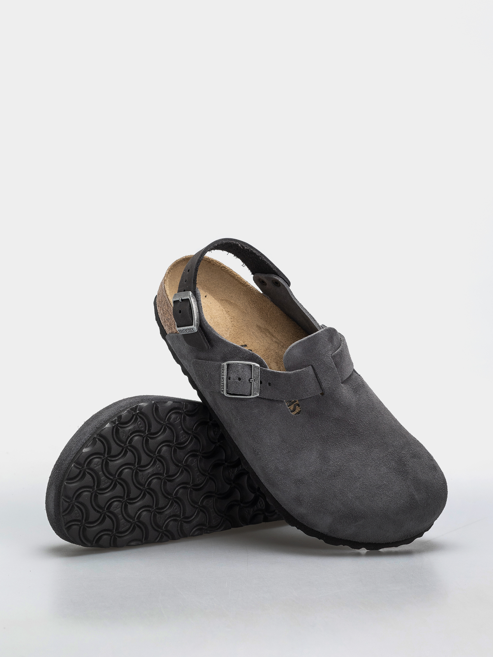 Birkenstock Tokio Suede Leather Regular Flip-flop papucsok (charcoal)
