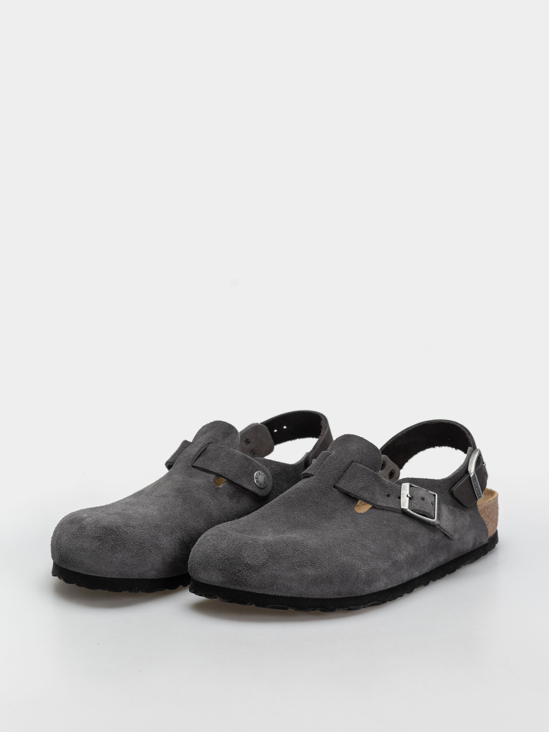 Birkenstock Tokio Suede Leather Regular Flip-flop papucsok (charcoal)