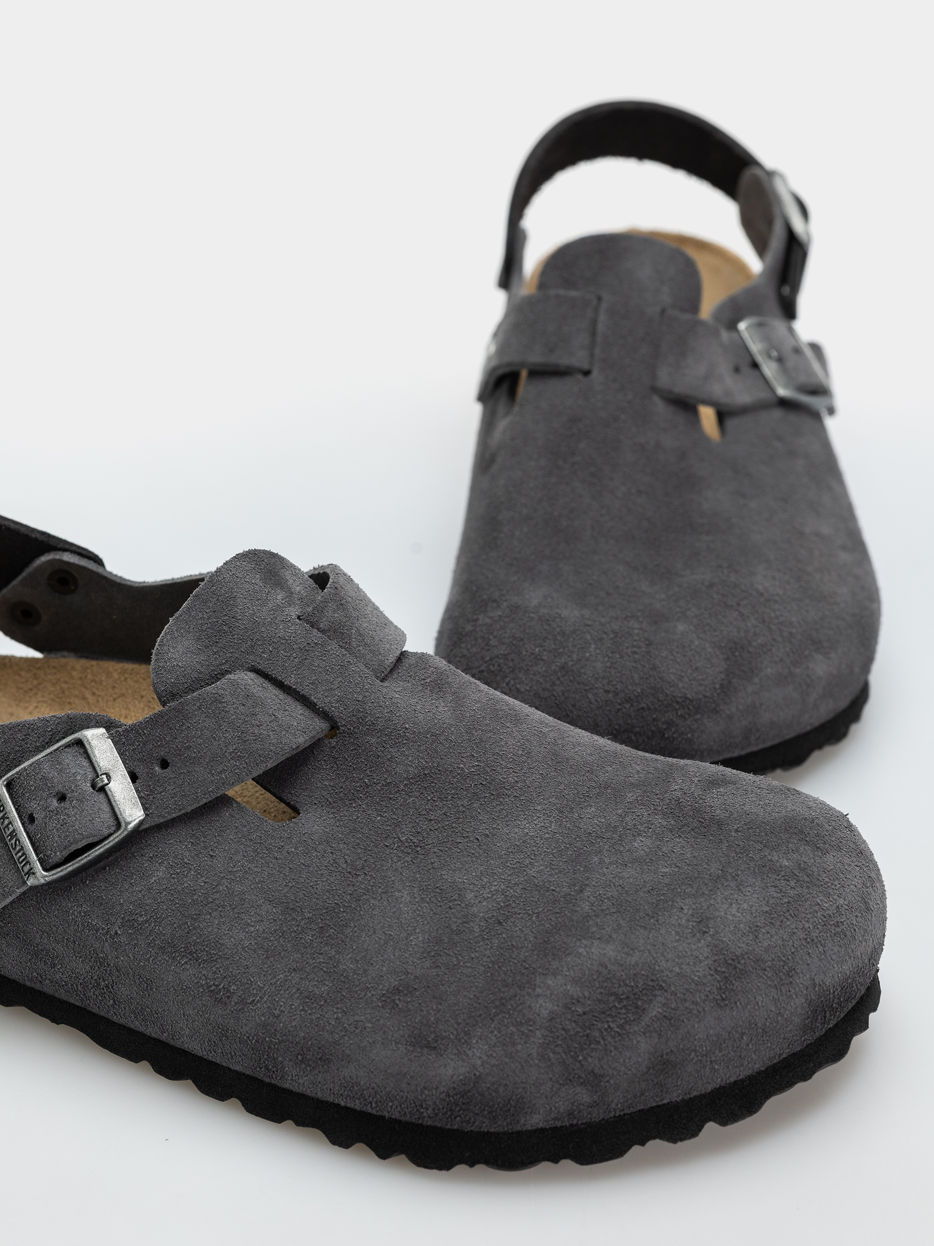 Birkenstock Tokio Suede Leather Regular Flip-flop papucsok (charcoal)