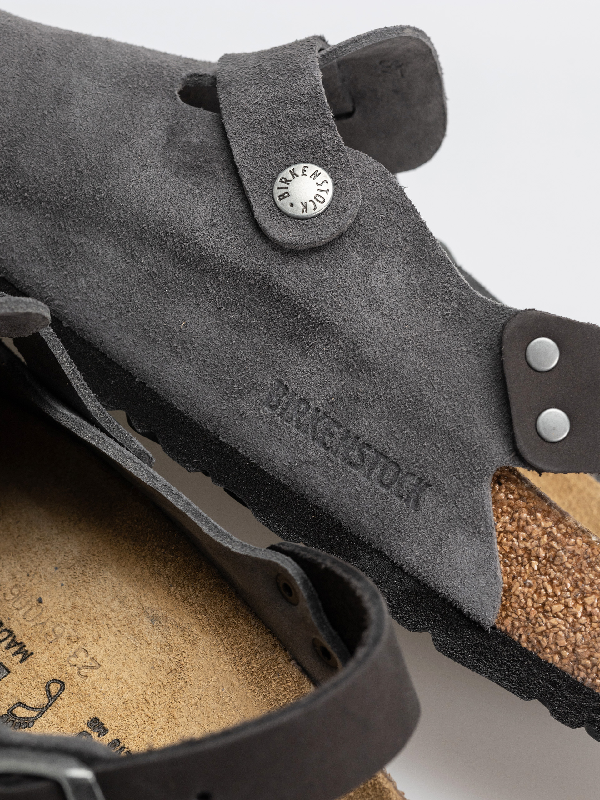 Birkenstock Tokio Suede Leather Regular Flip-flop papucsok (charcoal)