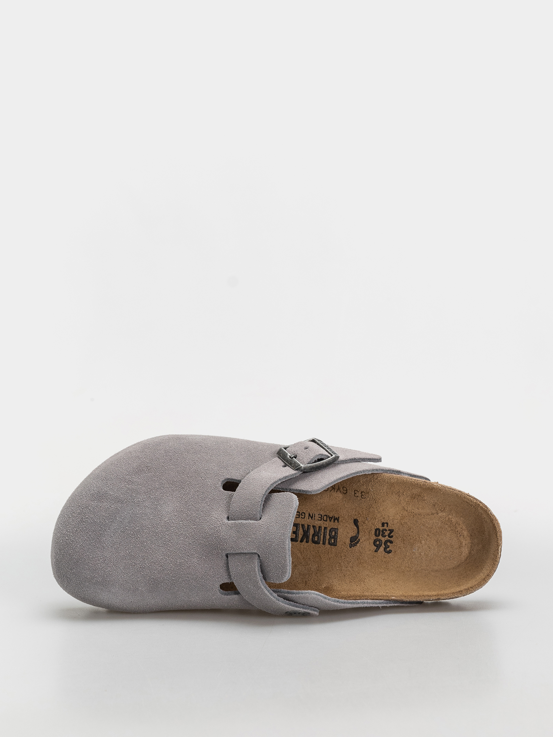 Birkenstock Boston Suede Leather Narrow Flip-flop papucsok (lavender sky)