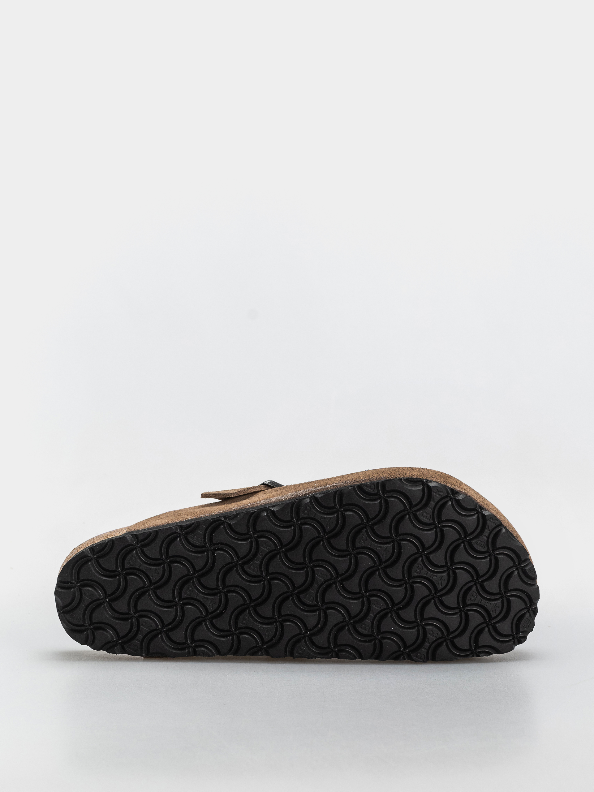Birkenstock Boston Suede Leather Regular Flip-flop papucsok (dark tea)