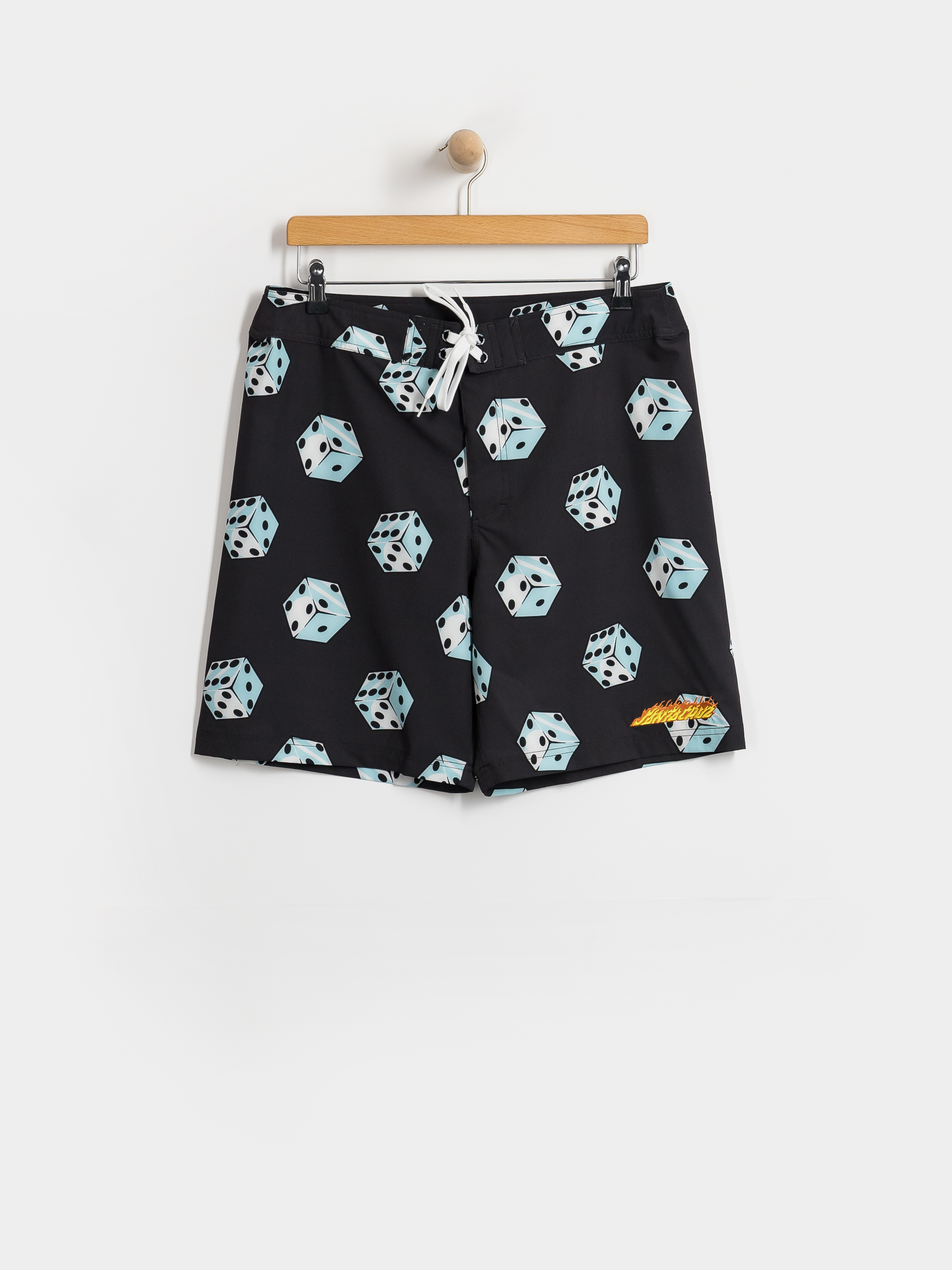 Santa Cruz Flaming Strip Dice Boardshort (big dice)