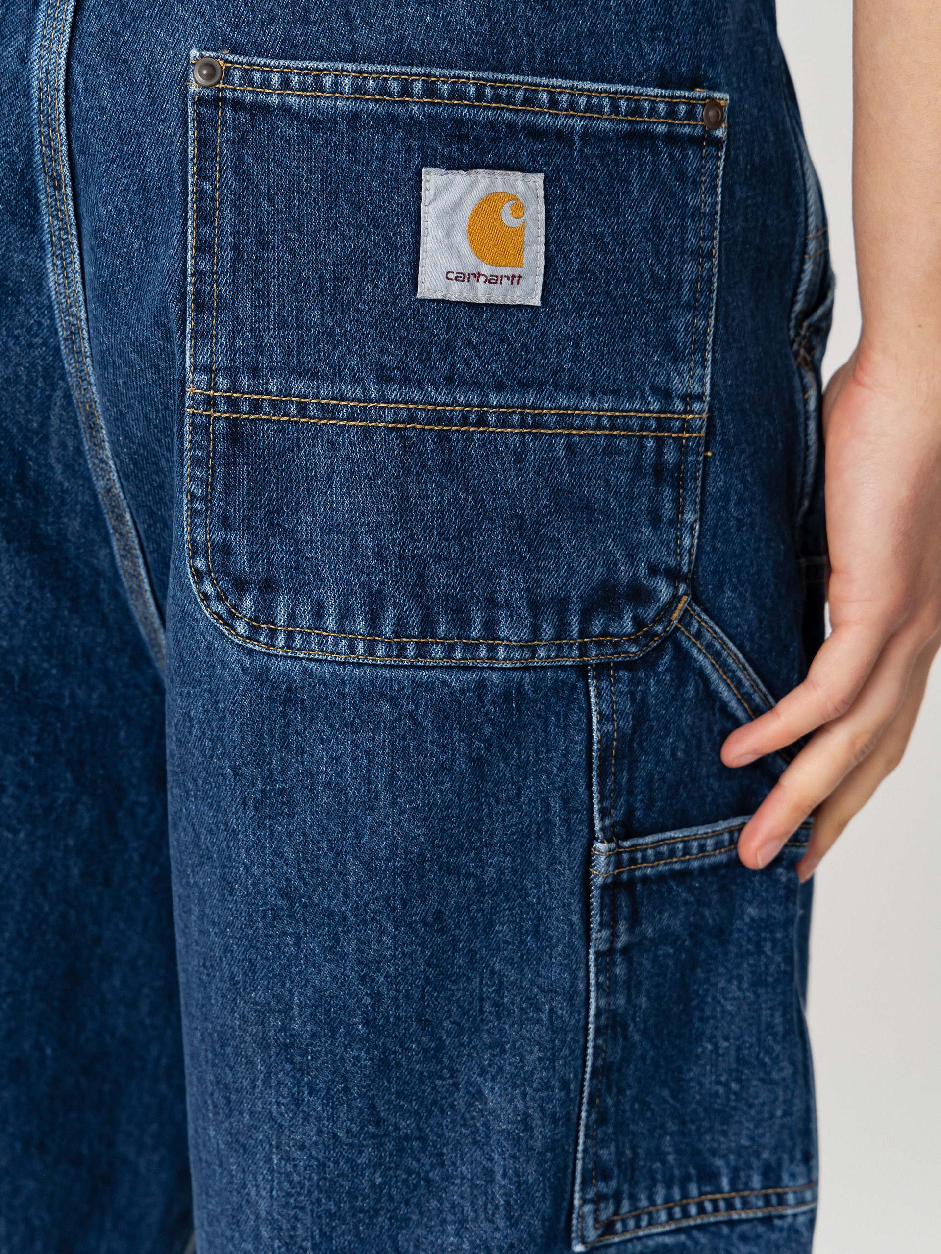 Rövidnadrág Carhartt WIP OG Double Knee (blue stone washed)