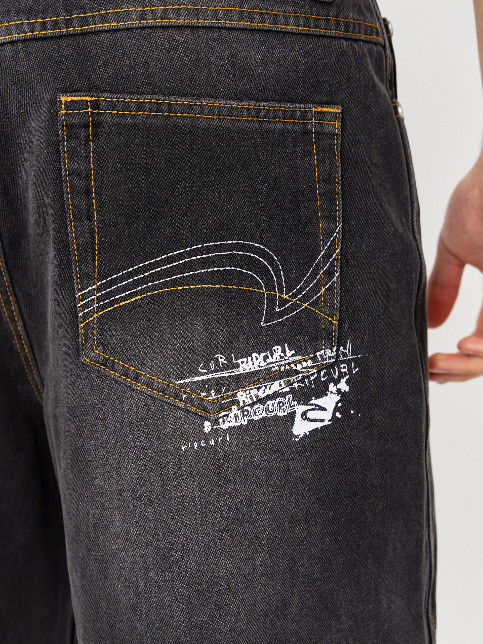 Rövidnadrág Rip Curl Inner Visions Denim (dark acid black)