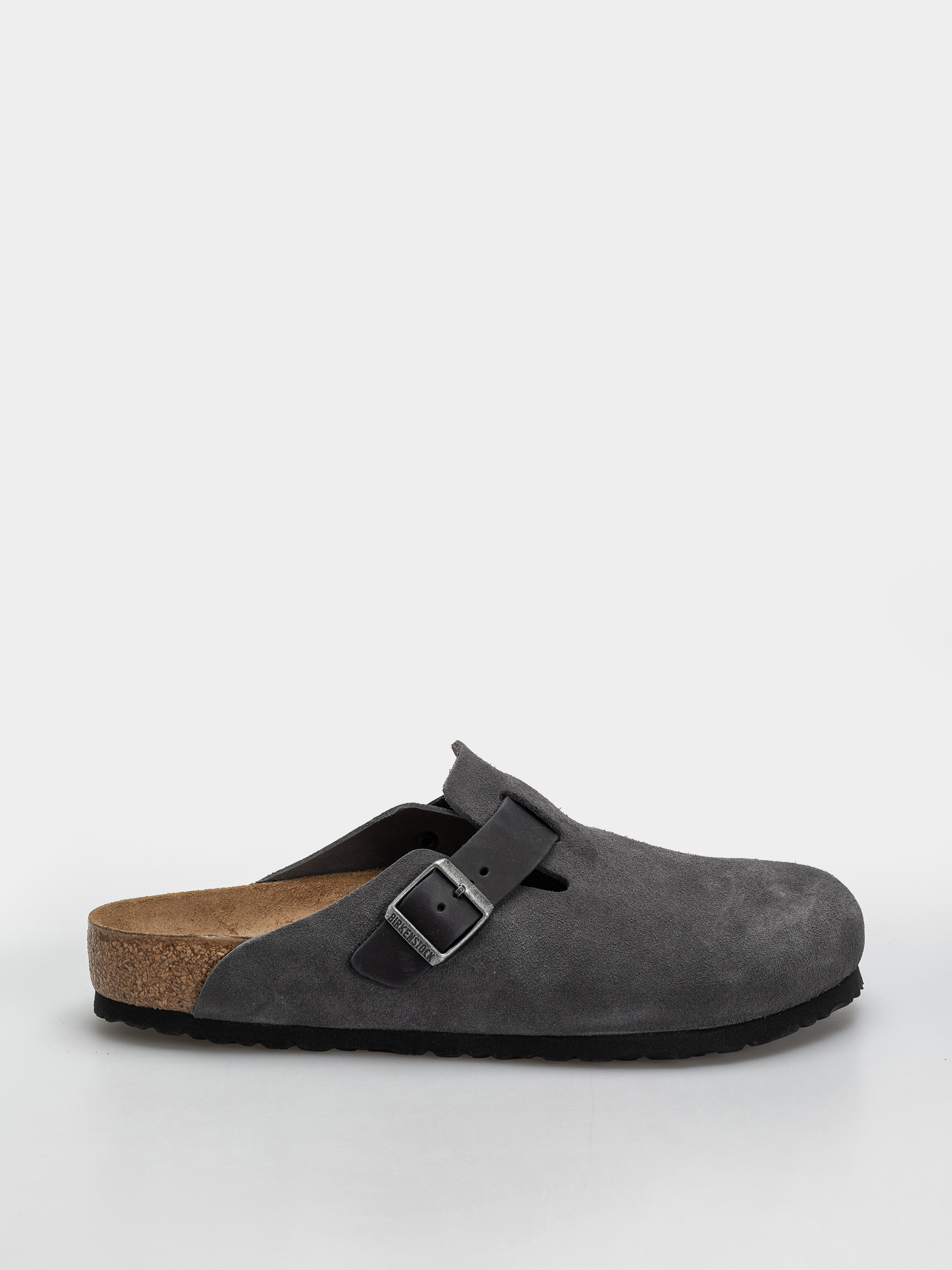 Birkenstock Boston Mixed Leather Regular Flip-flop papucsok (charcoal)