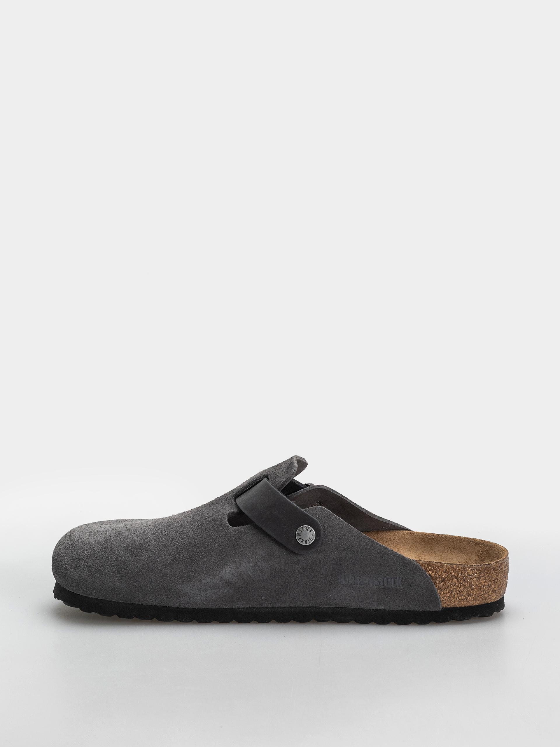 Birkenstock Boston Mixed Leather Regular Flip-flop papucsok (charcoal)