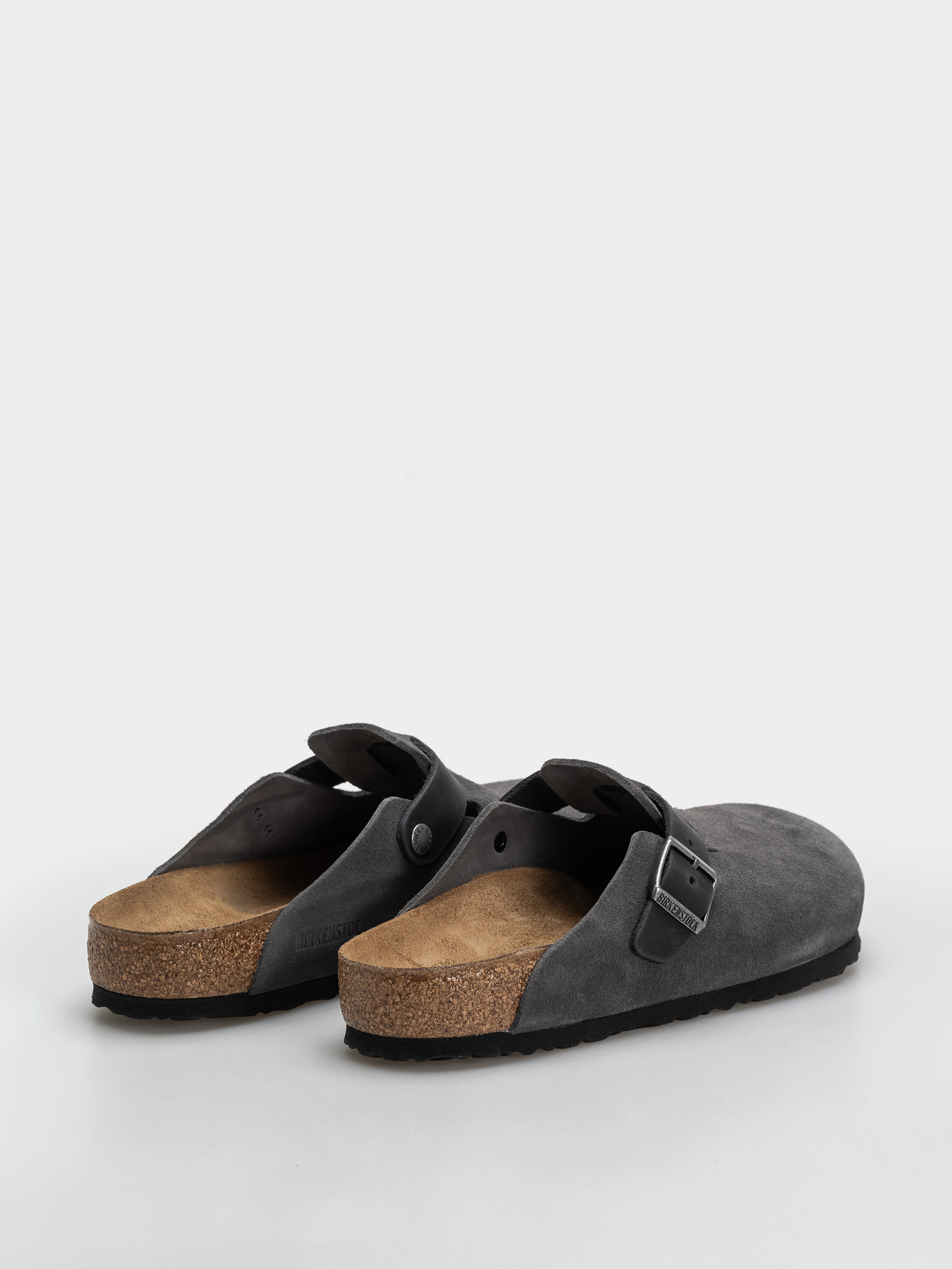 Birkenstock Boston Mixed Leather Regular Flip-flop papucsok (charcoal)