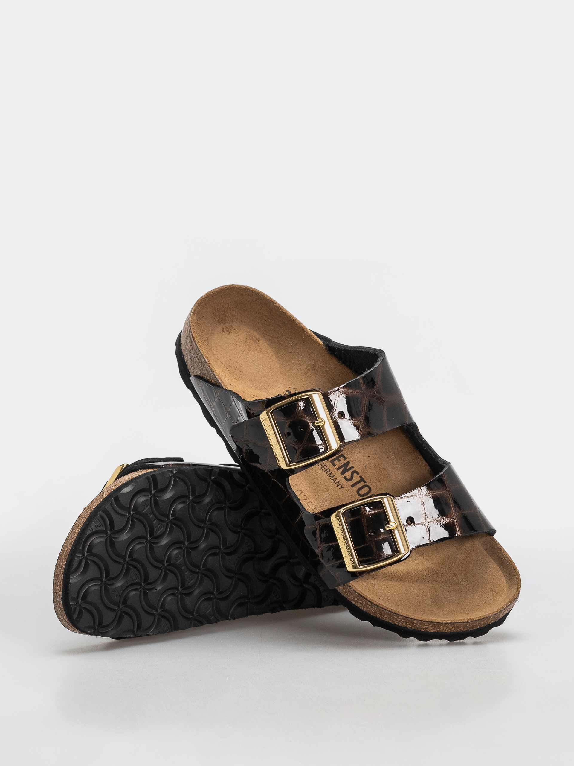 Birkenstock Arizona Leather Narrow Wmn Flip-flop papucsok (emboss leather black)