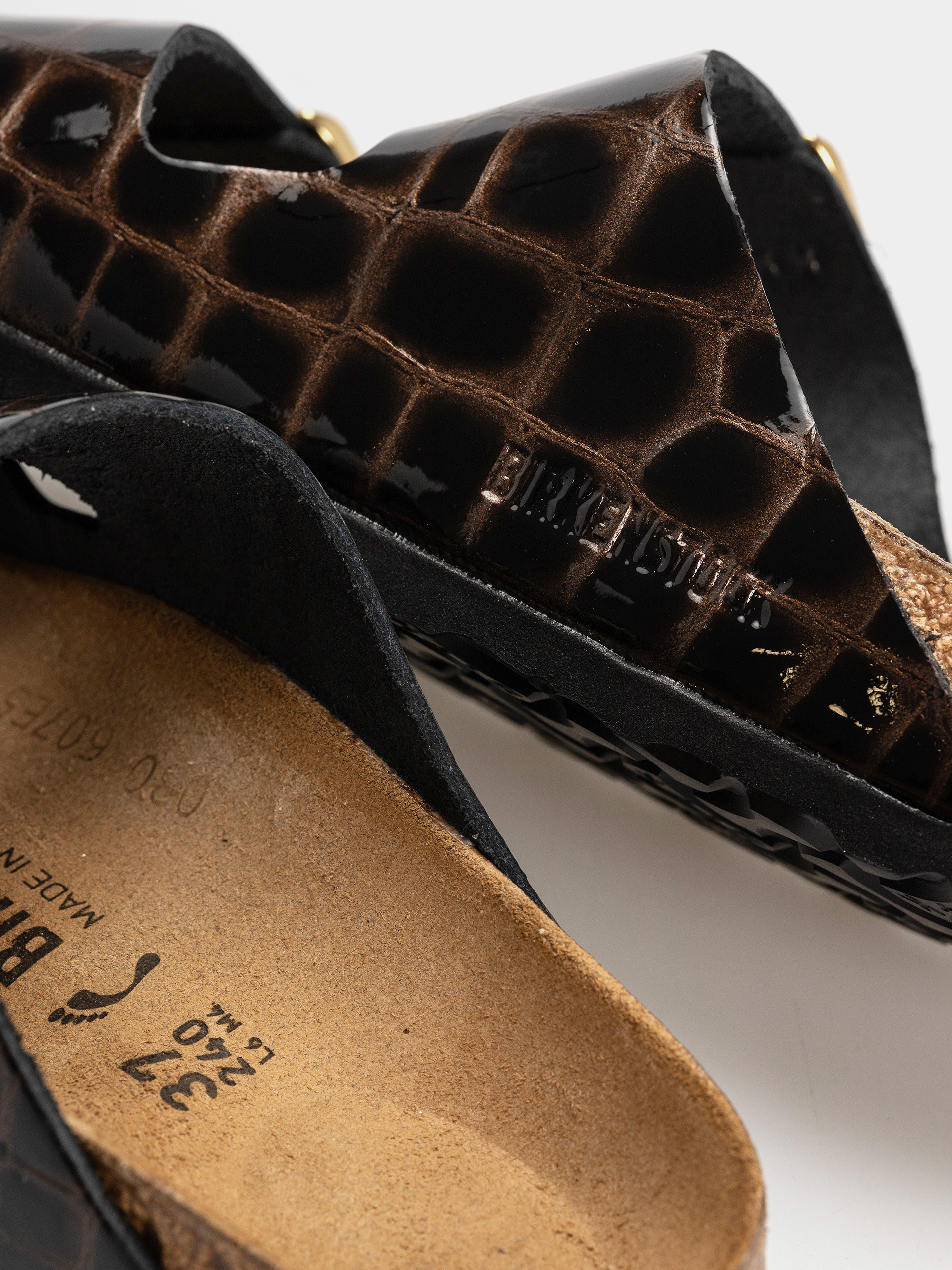 Birkenstock Arizona Leather Narrow Wmn Flip-flop papucsok (emboss leather black)