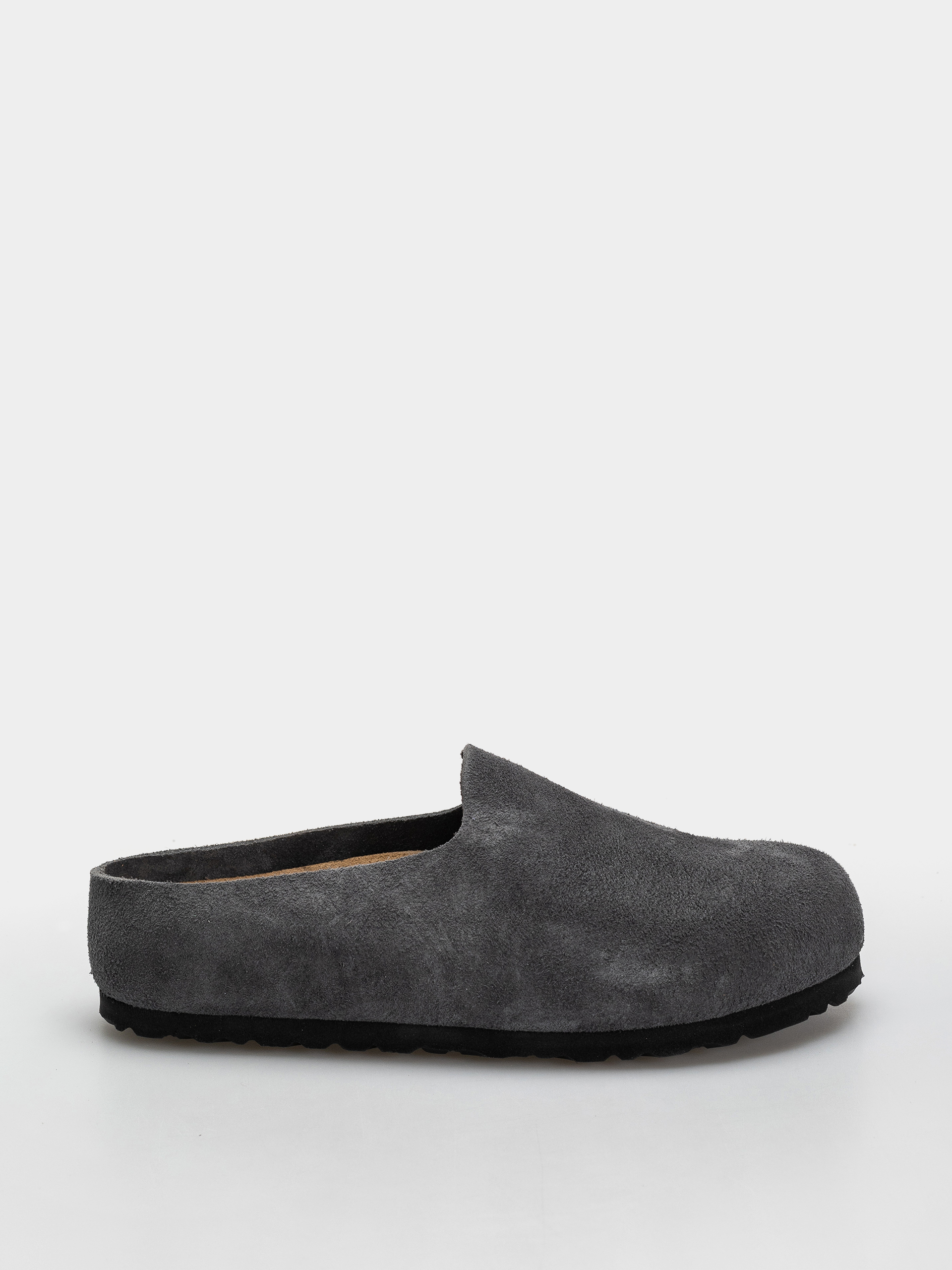Birkenstock Amsterdam Wrapped Suede Leather Narrow Flip-flop papucsok (charcoal)