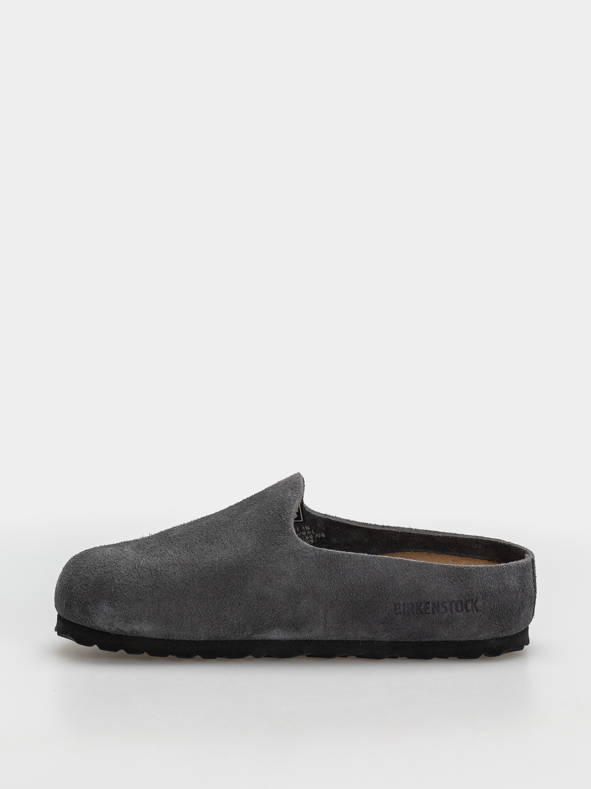 Birkenstock Amsterdam Wrapped Suede Leather Narrow Flip-flop papucsok (charcoal)