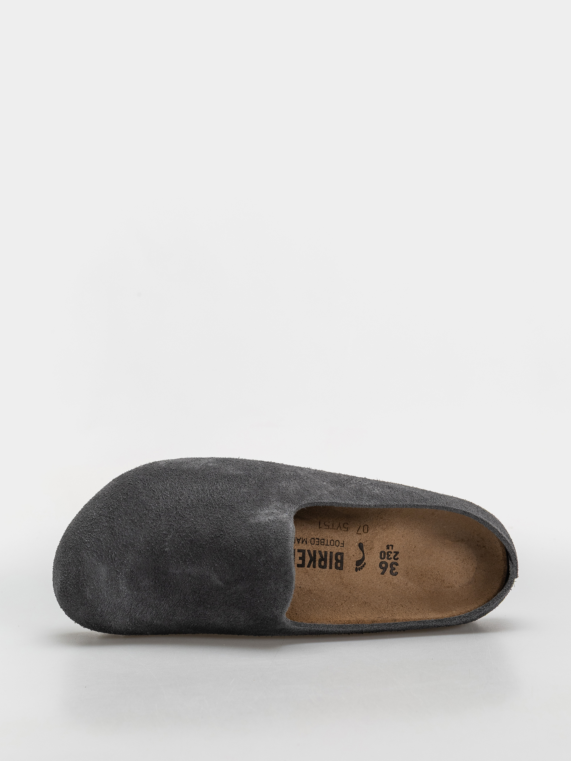 Birkenstock Amsterdam Wrapped Suede Leather Narrow Flip-flop papucsok (charcoal)