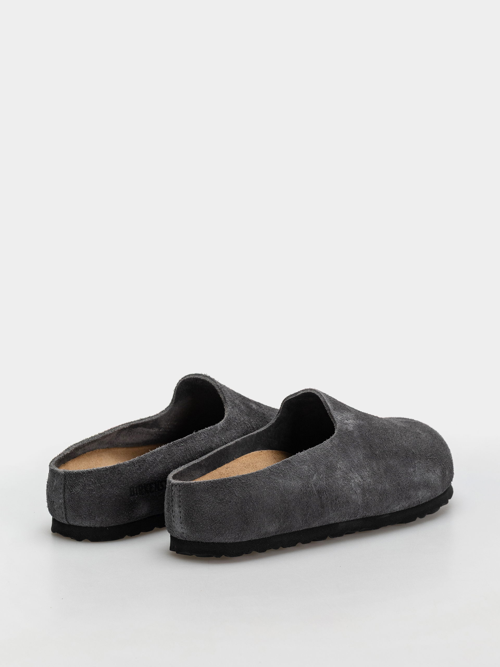 Birkenstock Amsterdam Wrapped Suede Leather Narrow Flip-flop papucsok (charcoal)