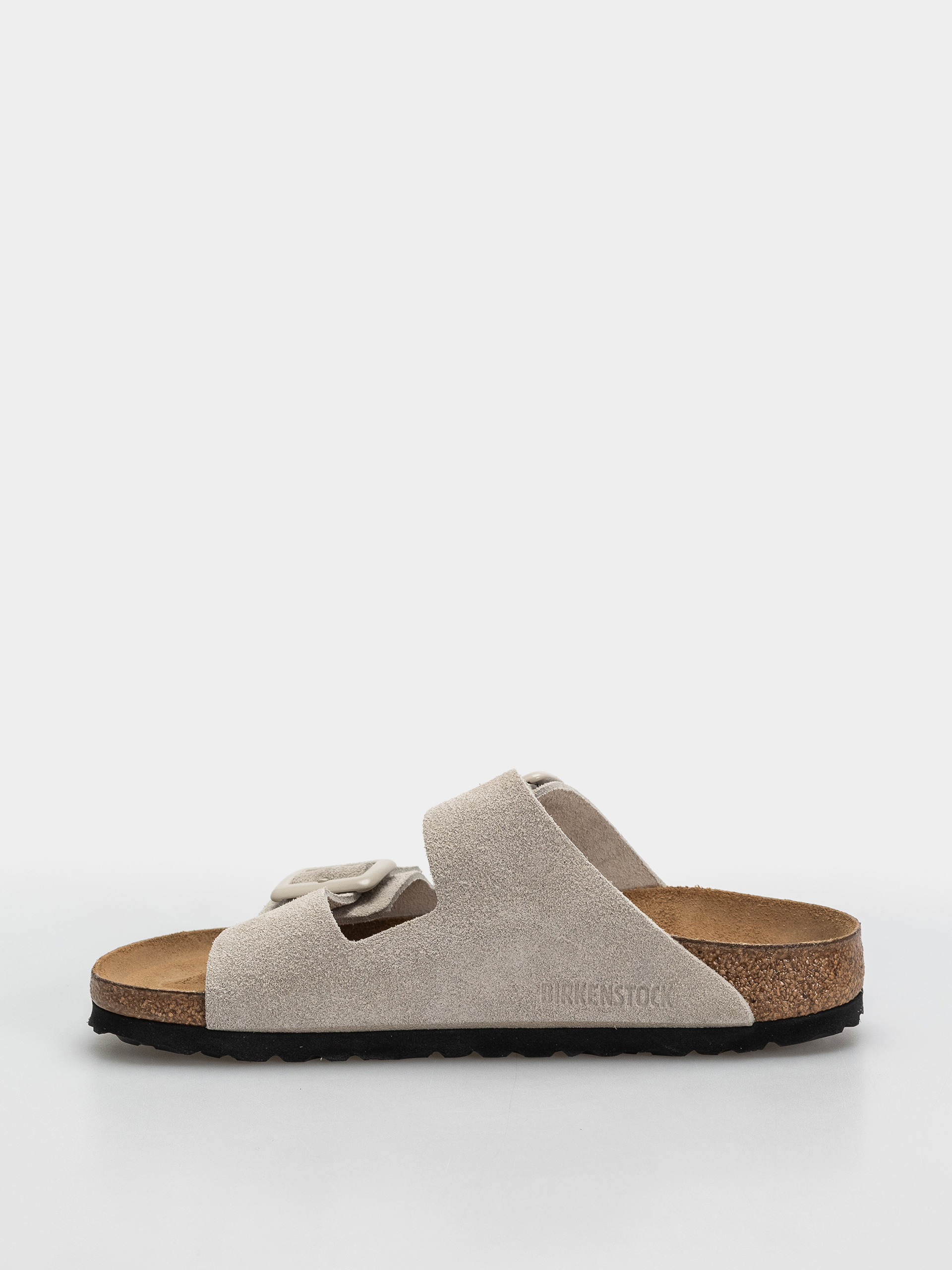 Birkenstock Arizona Suede Leather Cushion Buckle Narrow Wmn Flip-flop papucsok (oyster)
