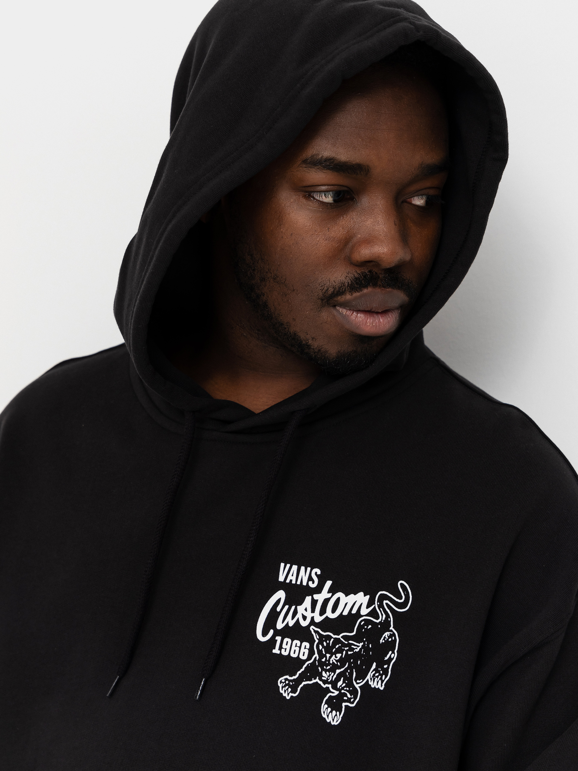 Kapucnis pulóver Vans Custom Cat HD (black)