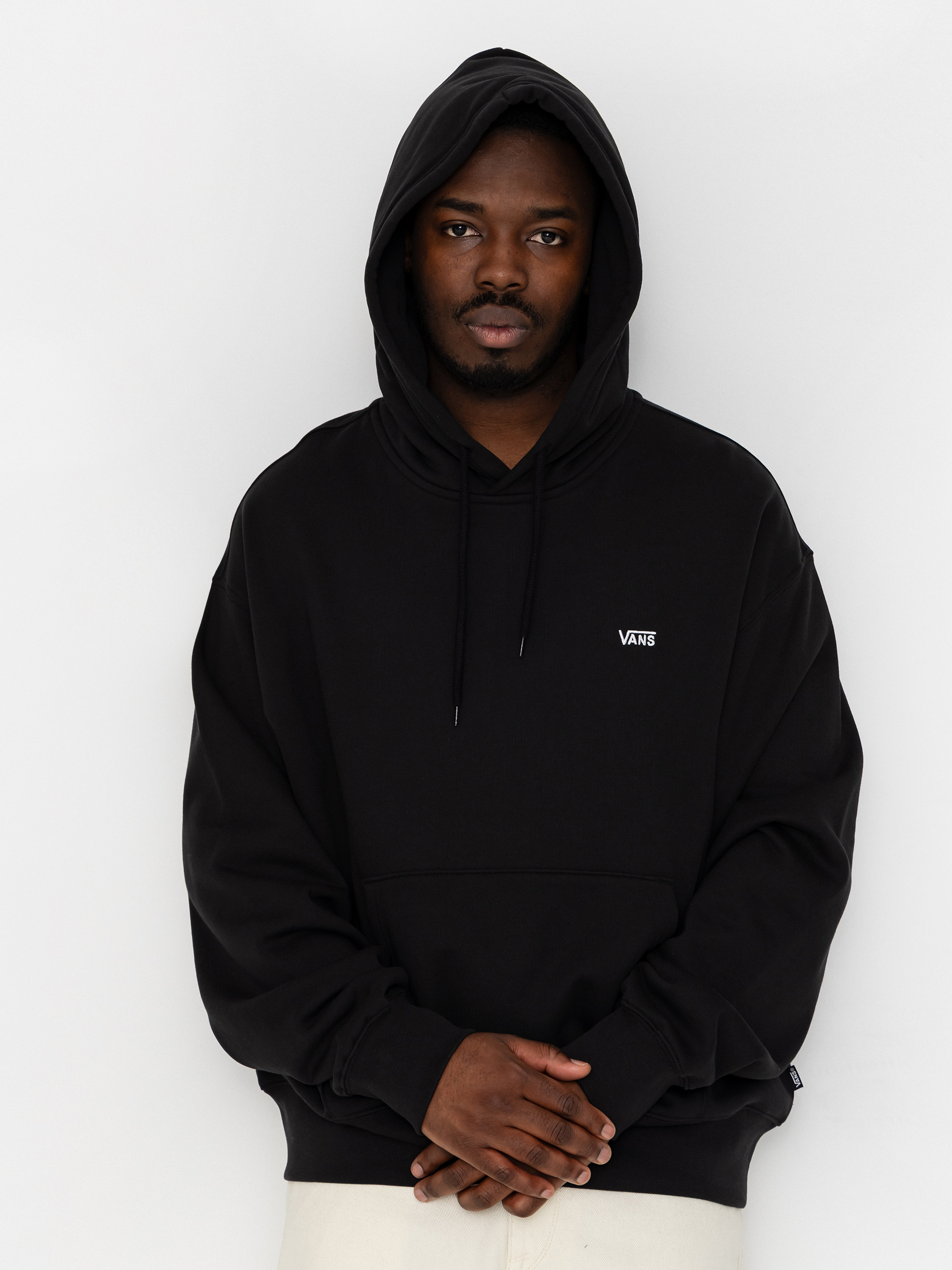 Kapucnis pulóver Vans Left Chest II HD (black)