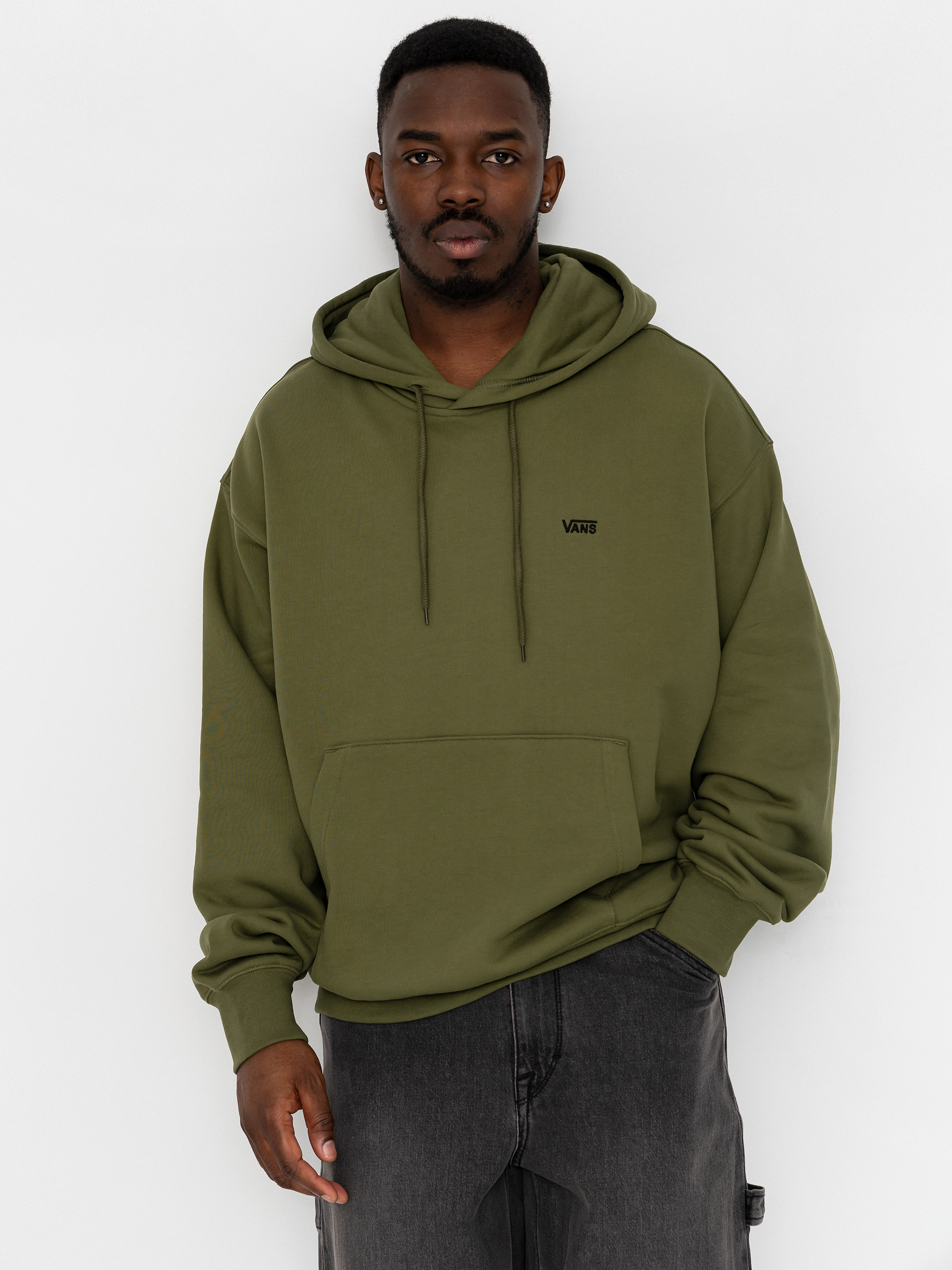Kapucnis pulu00f3ver Vans Left Chest II HD (green balsam)