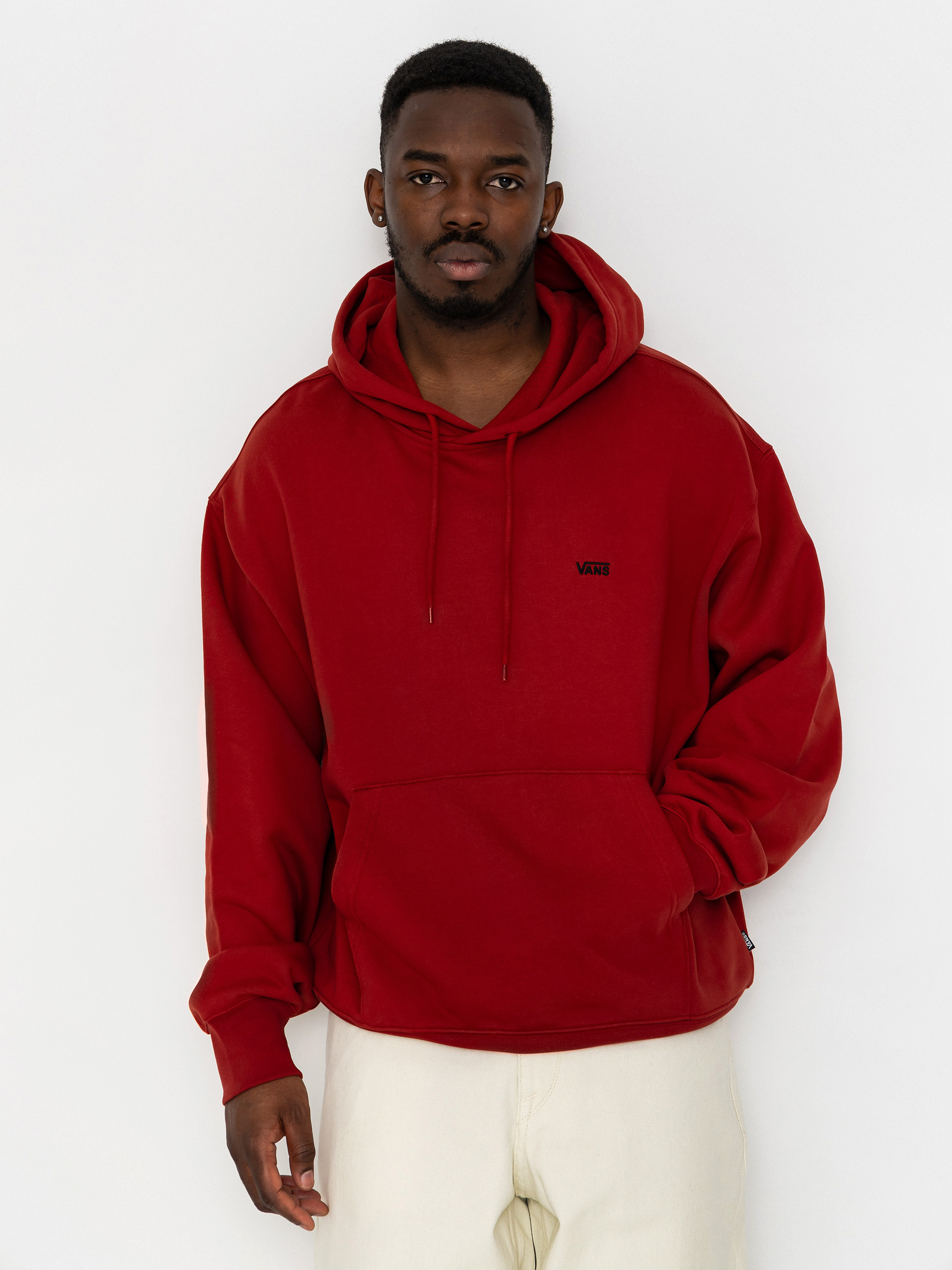 Kapucnis pulóver Vans Left Chest II HD (poppy ember)