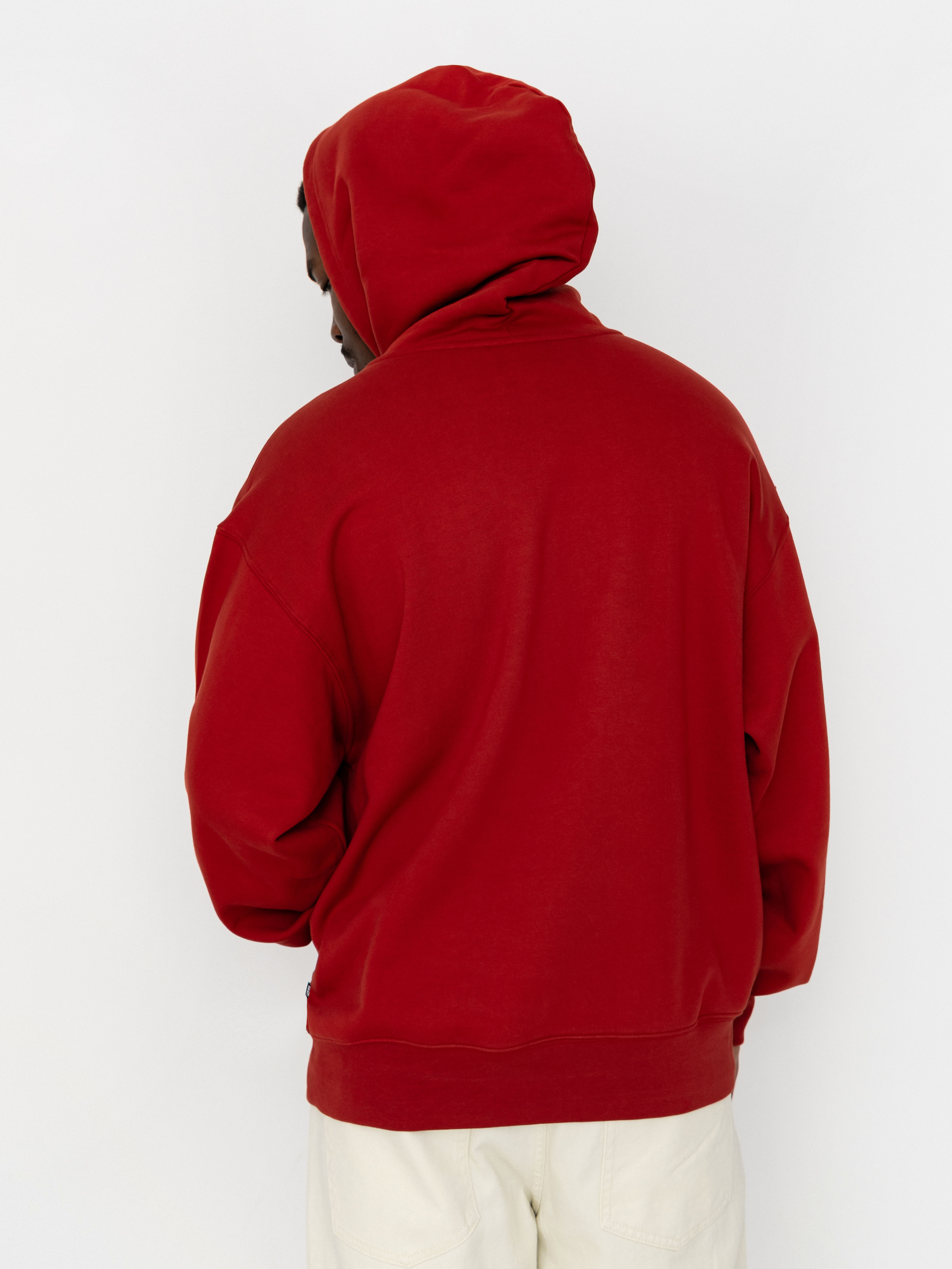 Kapucnis pulóver Vans Left Chest II HD (poppy ember)