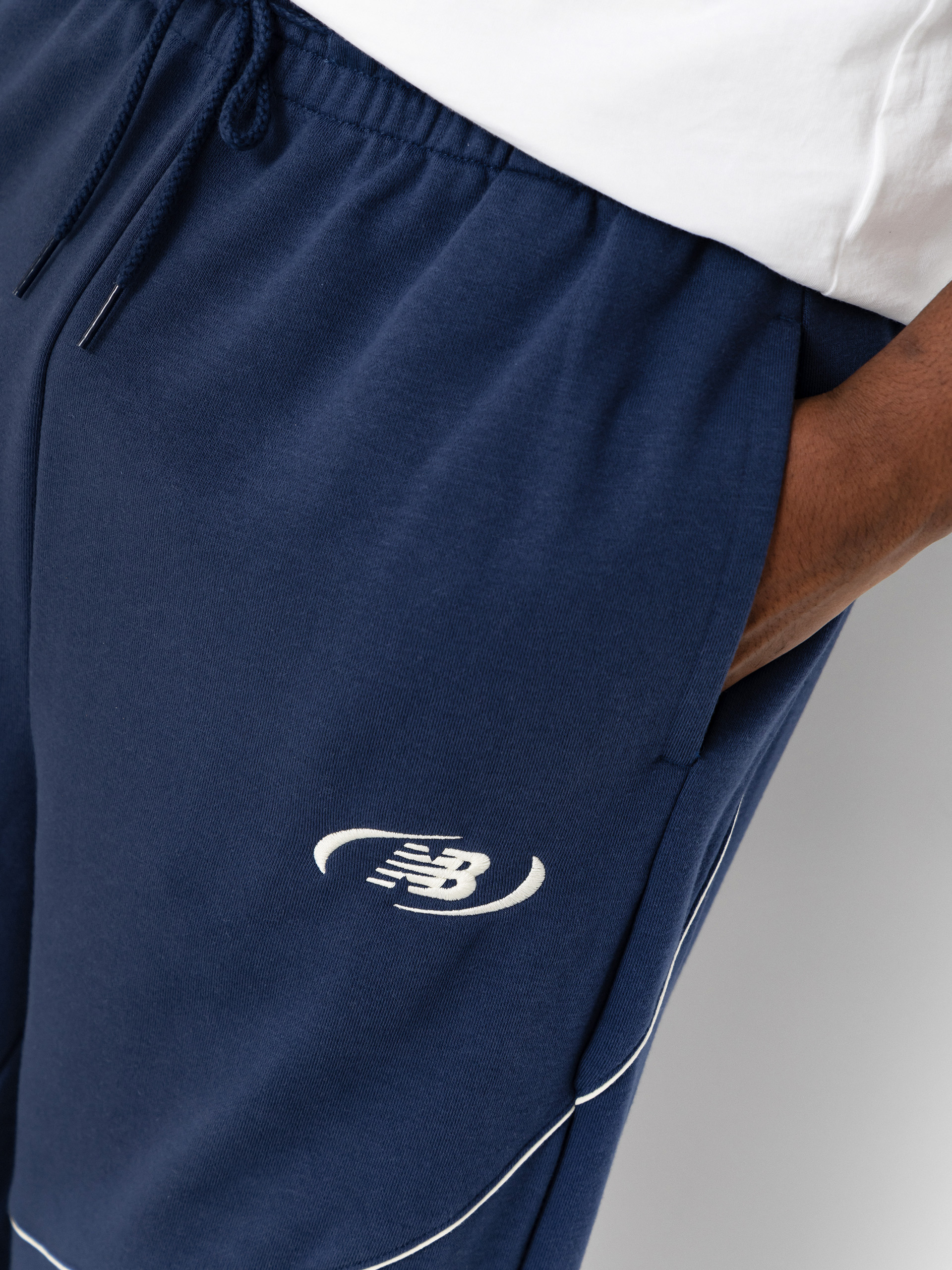 New Balance Trackside French Terry Kisnadrág (navy)