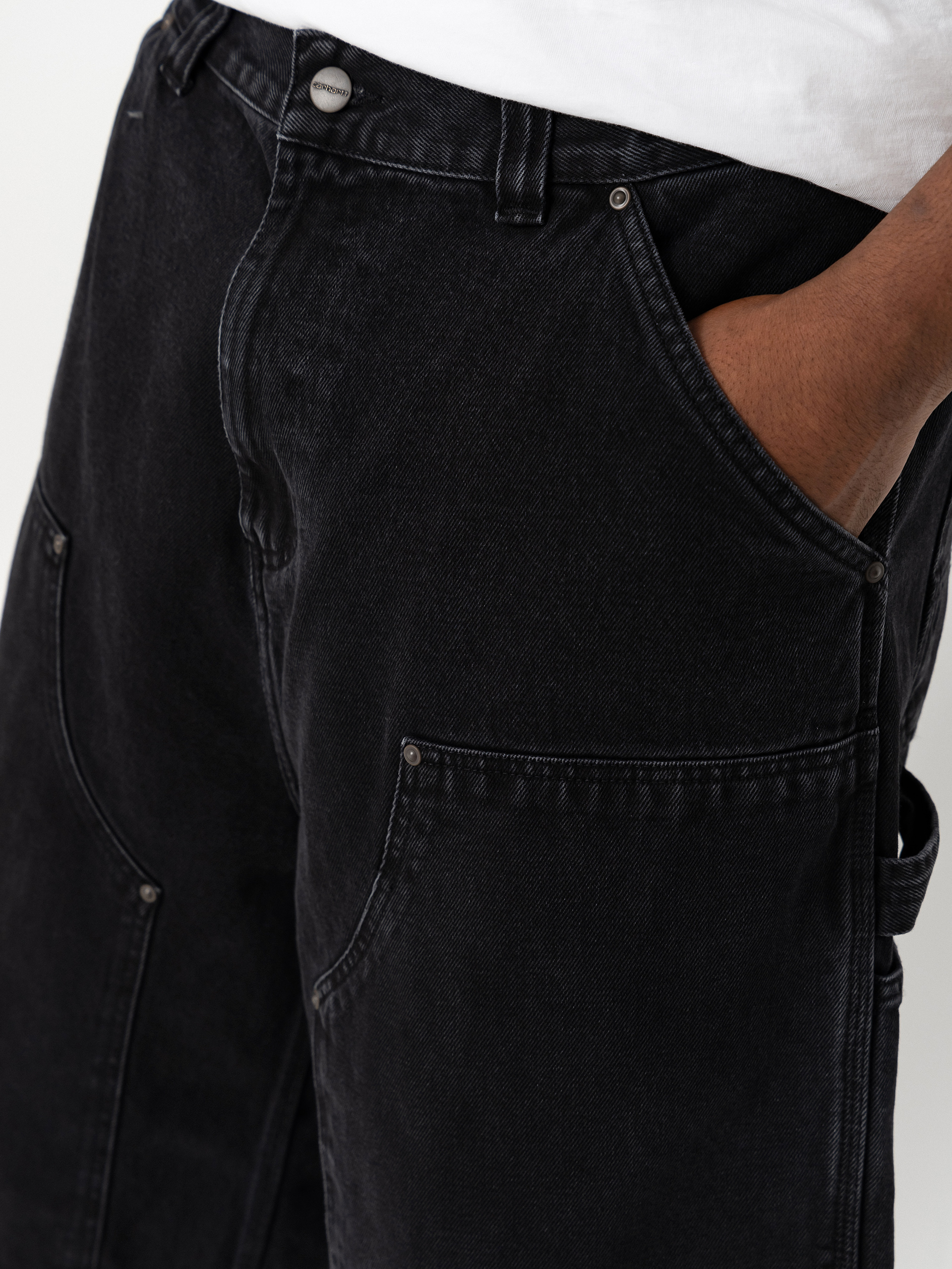Carhartt WIP OG Double Knee Rövidnadrág (black stone washed)