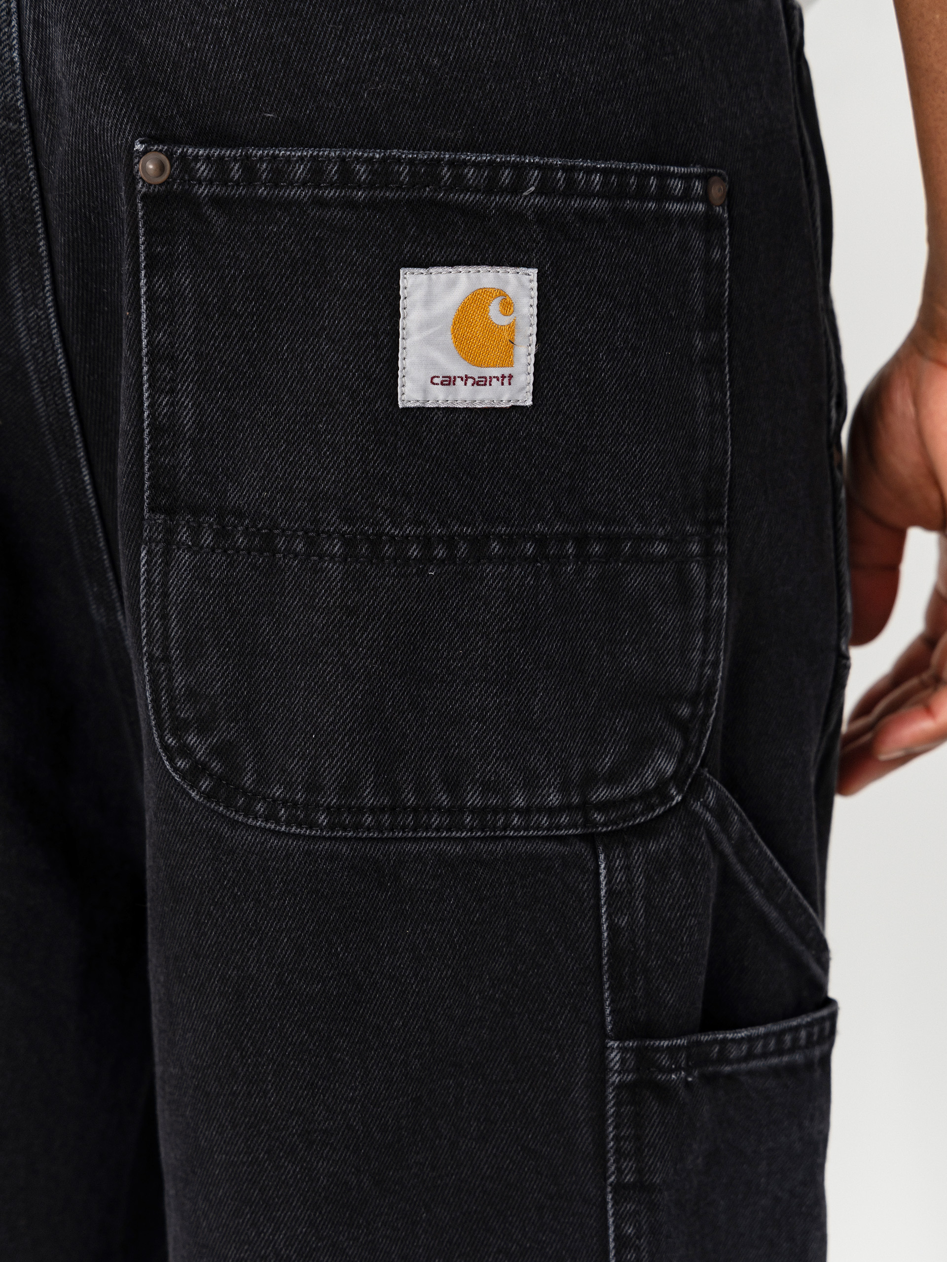 Carhartt WIP OG Double Knee Rövidnadrág (black stone washed)