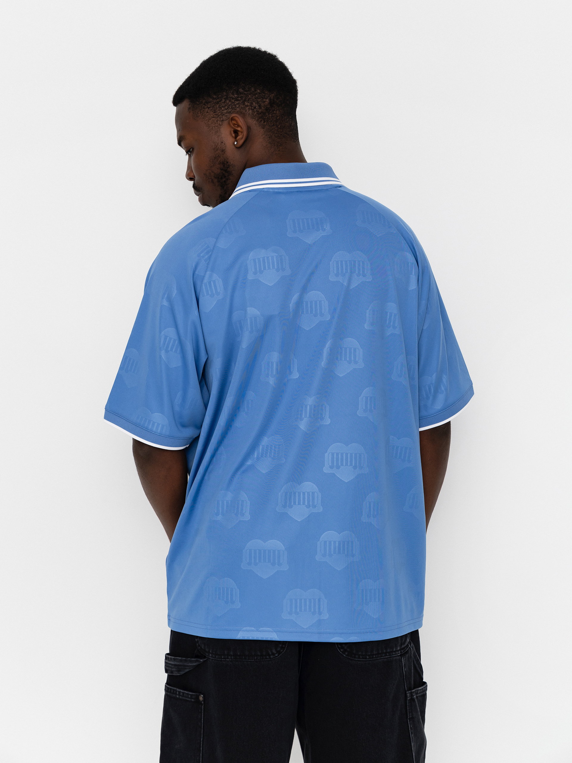 Carhartt WIP Terrace Football Póló (heart train jacquard curacao)