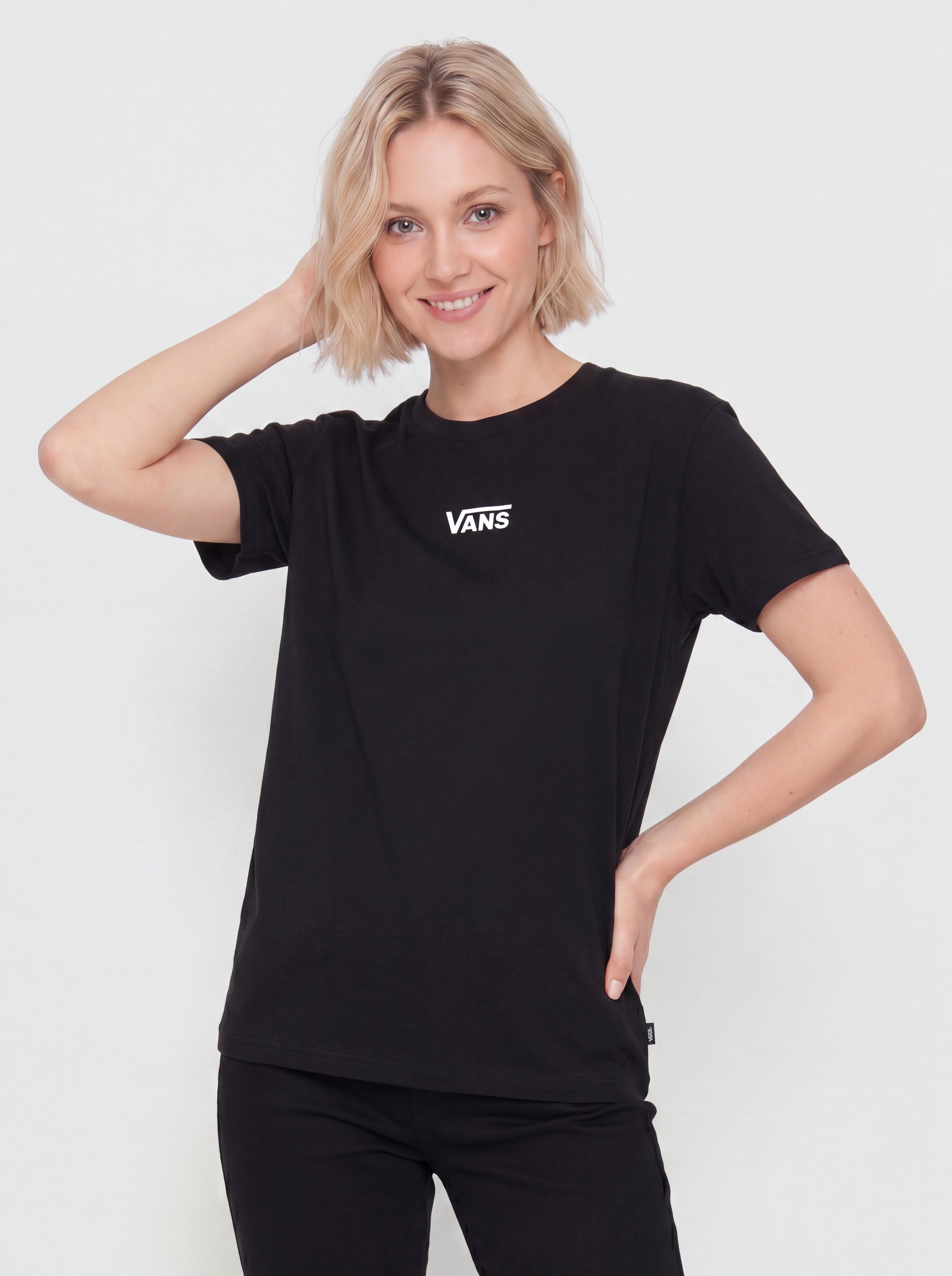 Vans Flying V Oversized Wmn Póló (flying v black)