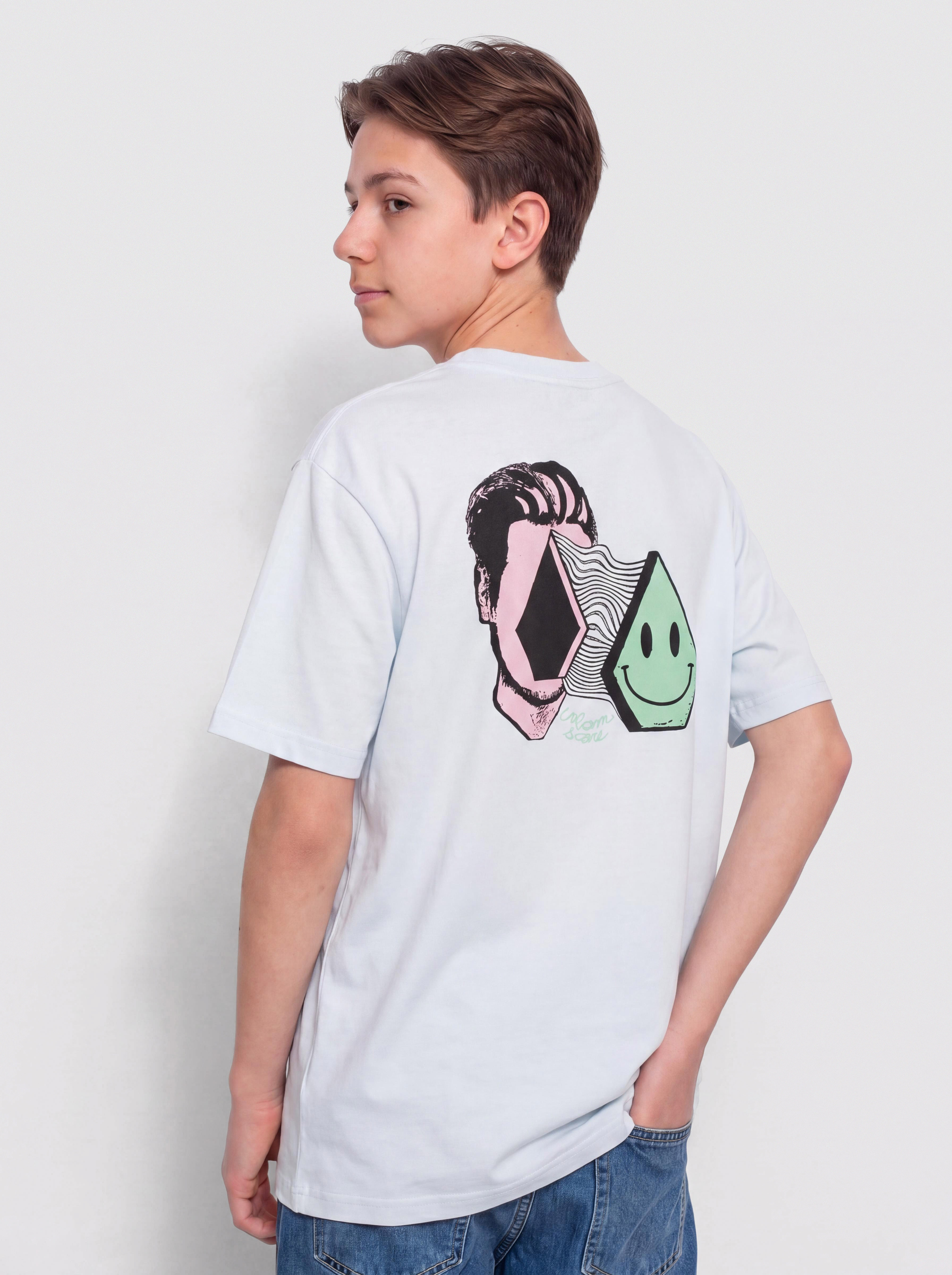 Póló Volcom Aura Bsc JR (light blue acid)