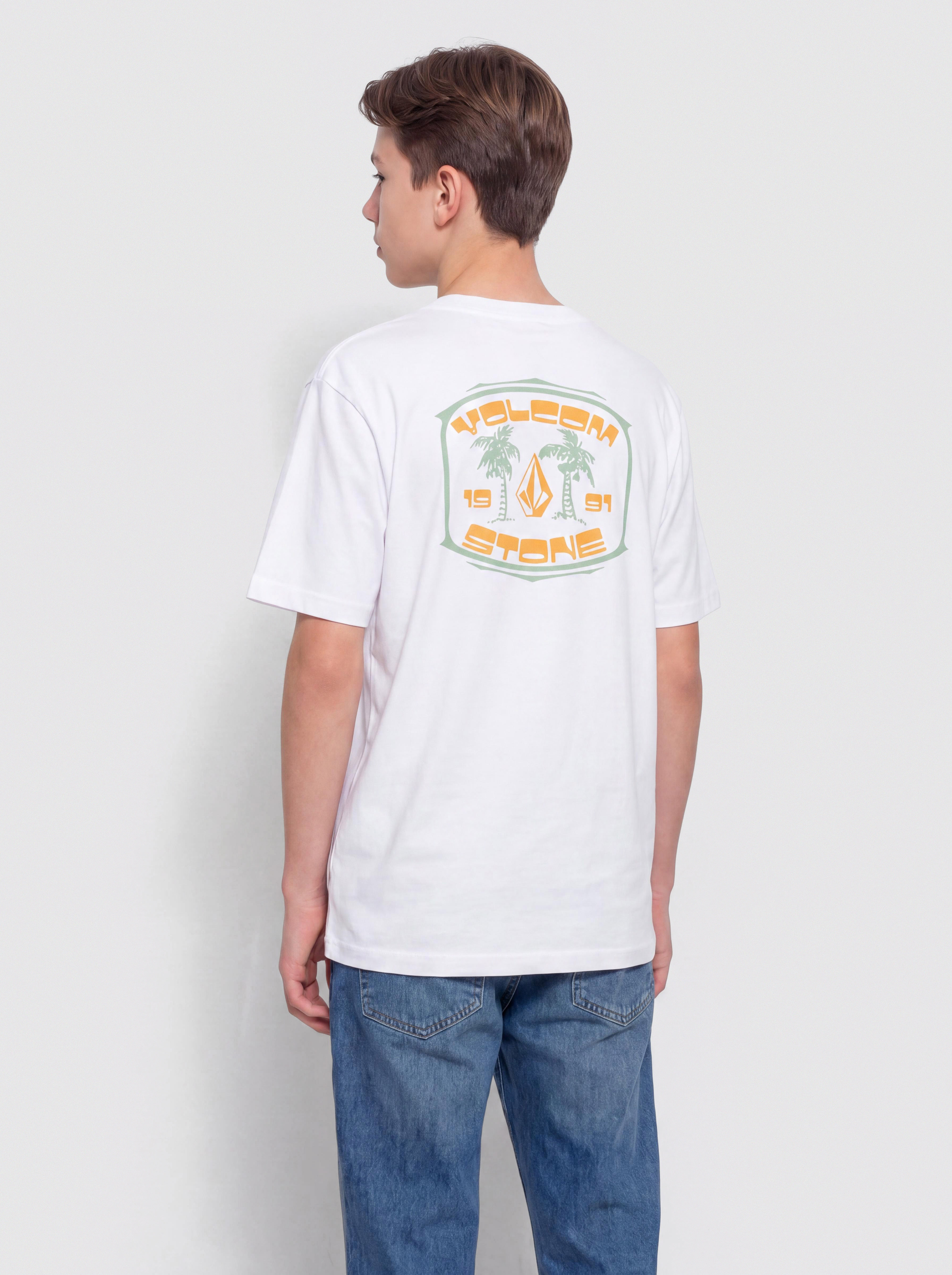 Póló Volcom 91 Palm Bsc JR (white)