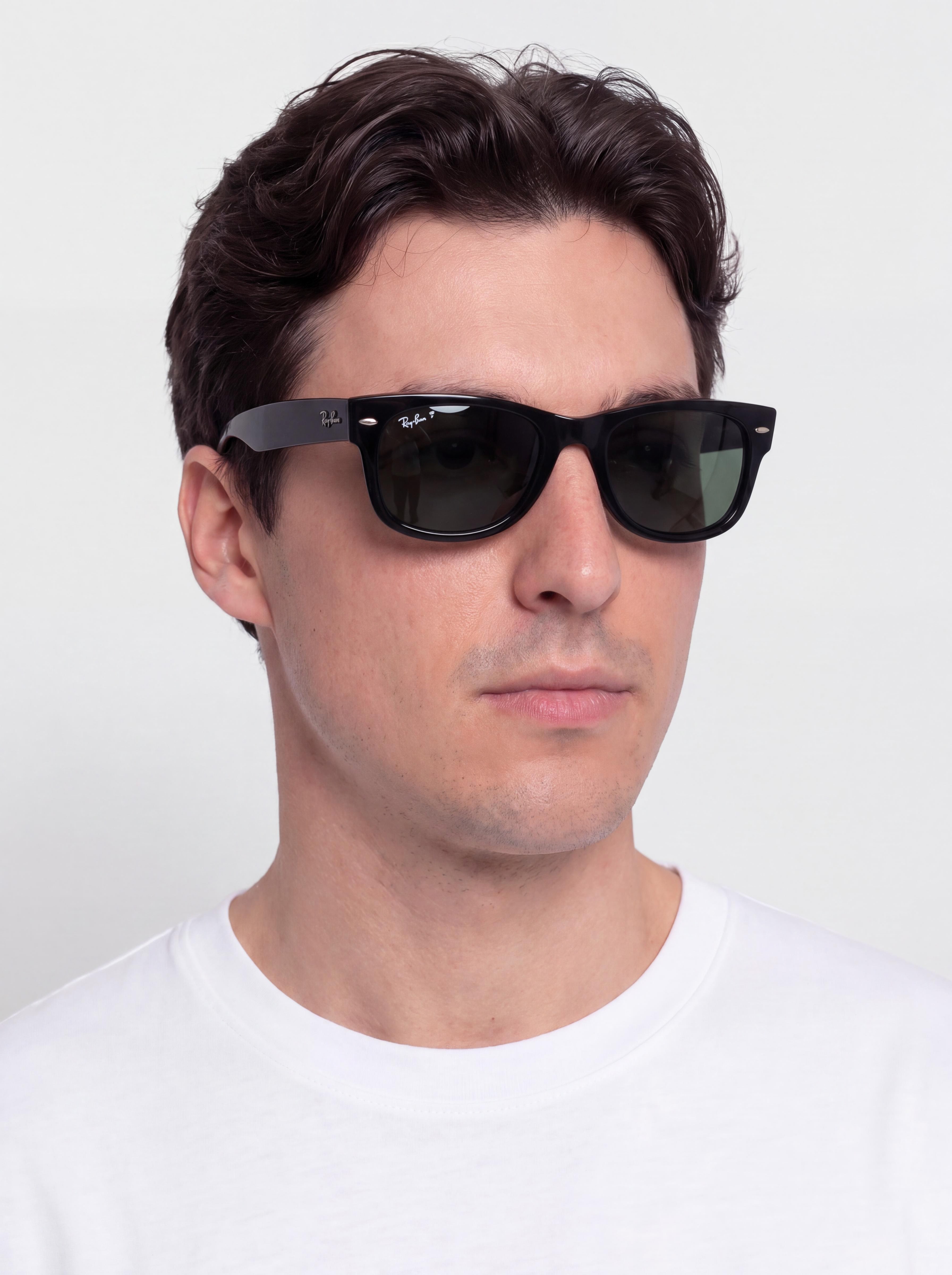 Ray-Ban Mega Wayfarer Ii Napszemüvegek (polerowany czarny/zielone z polaryzacją)