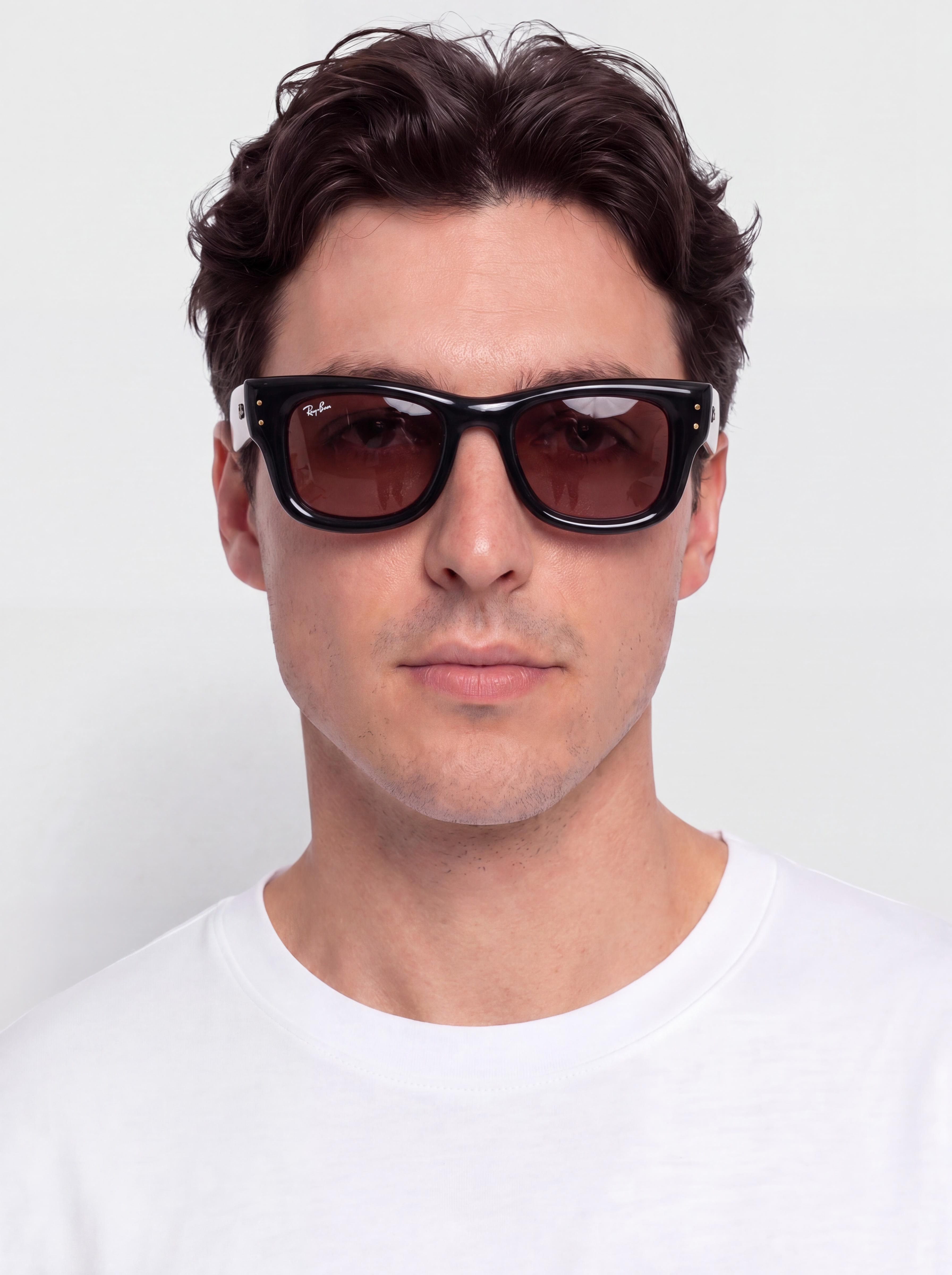 Ray-Ban Wayfarer Puffer Napszemu00fcvegek (polerowany czarny/ciemnofioletowe)