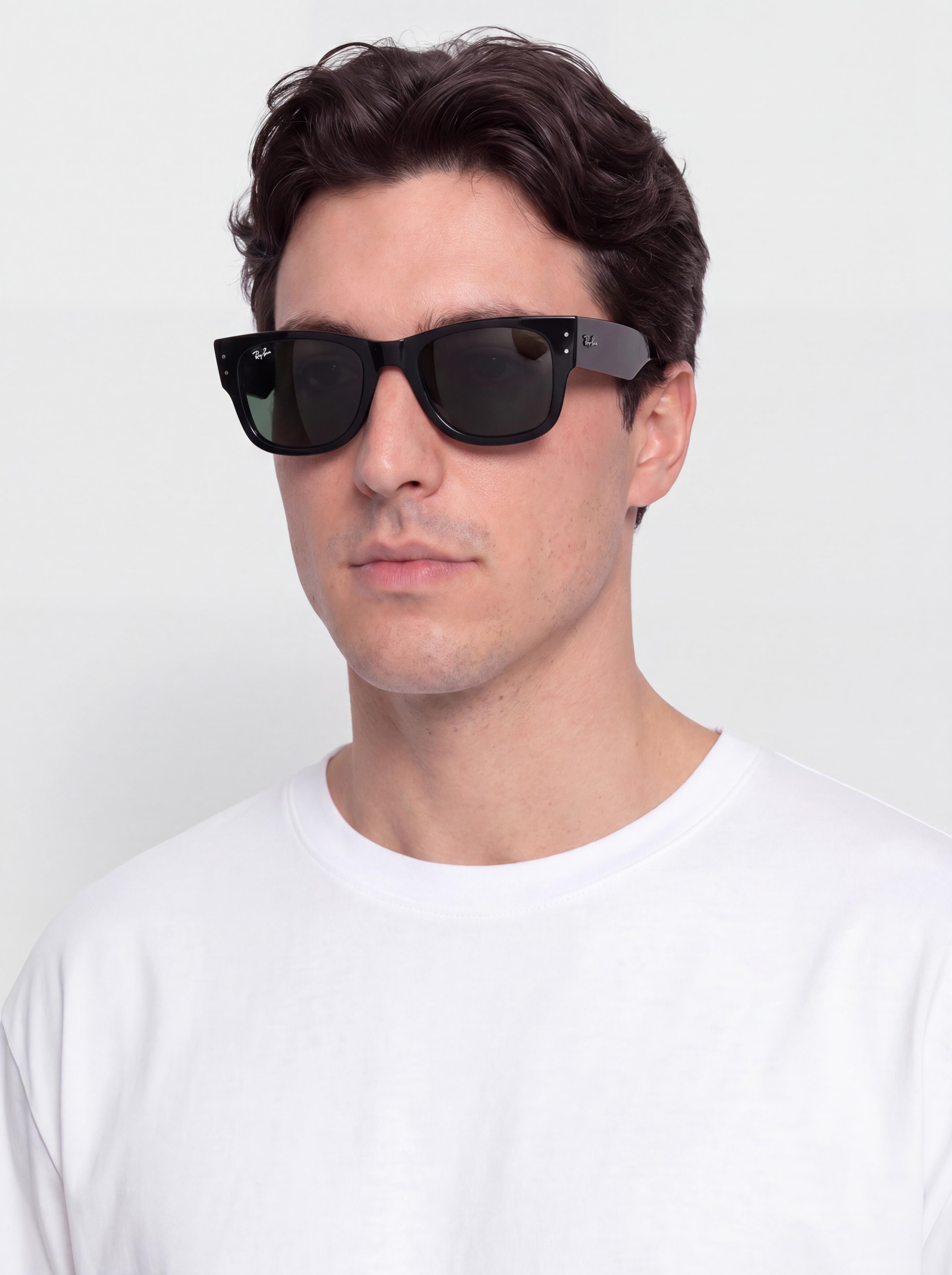 Ray-Ban Mega Wayfarer Napszemüvegek (polerowany czarny/zielony)