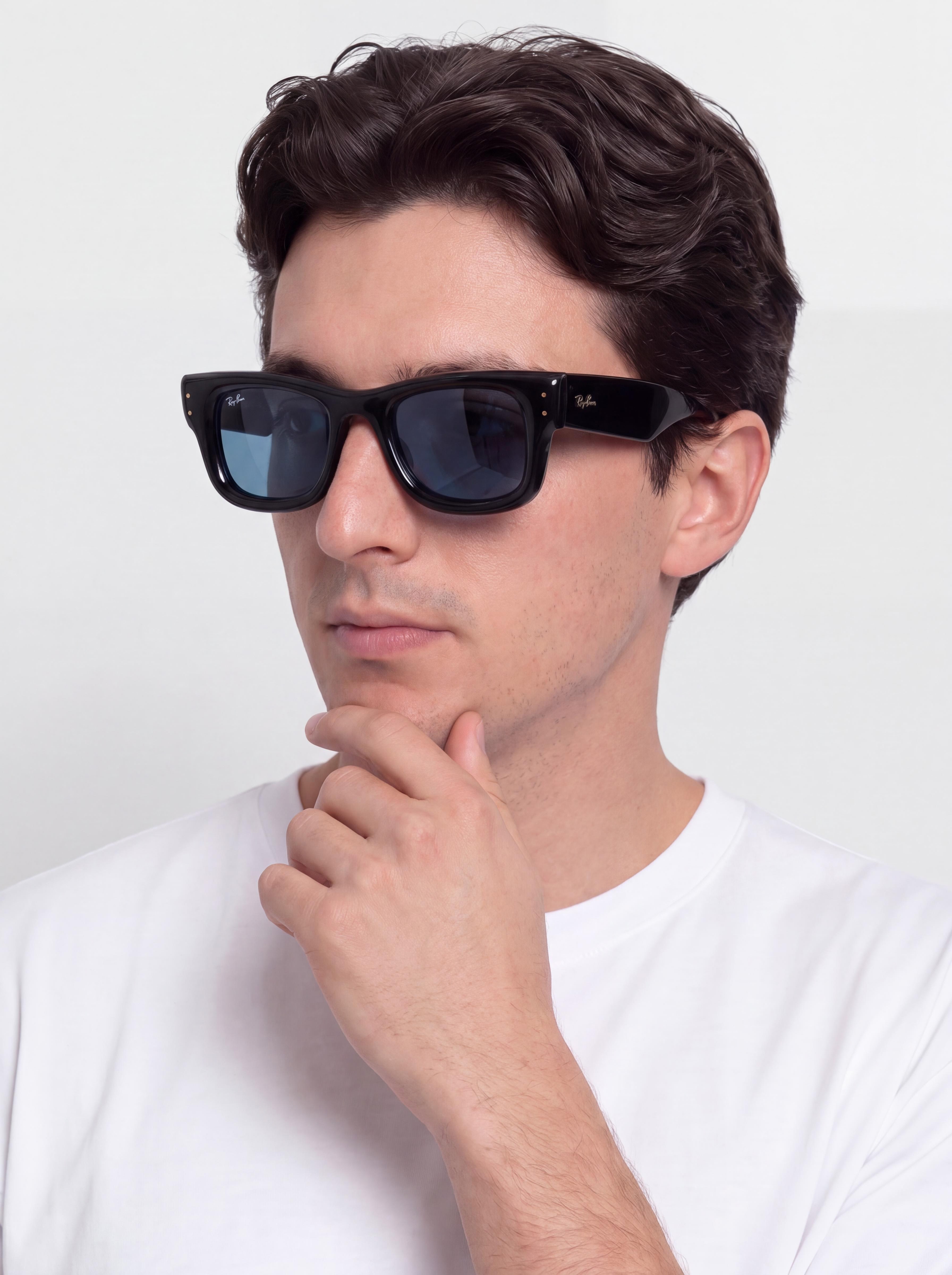 Ray-Ban Wayfarer Puffer Napszemüvegek (polerowany czarny/ciemnoniebieski)