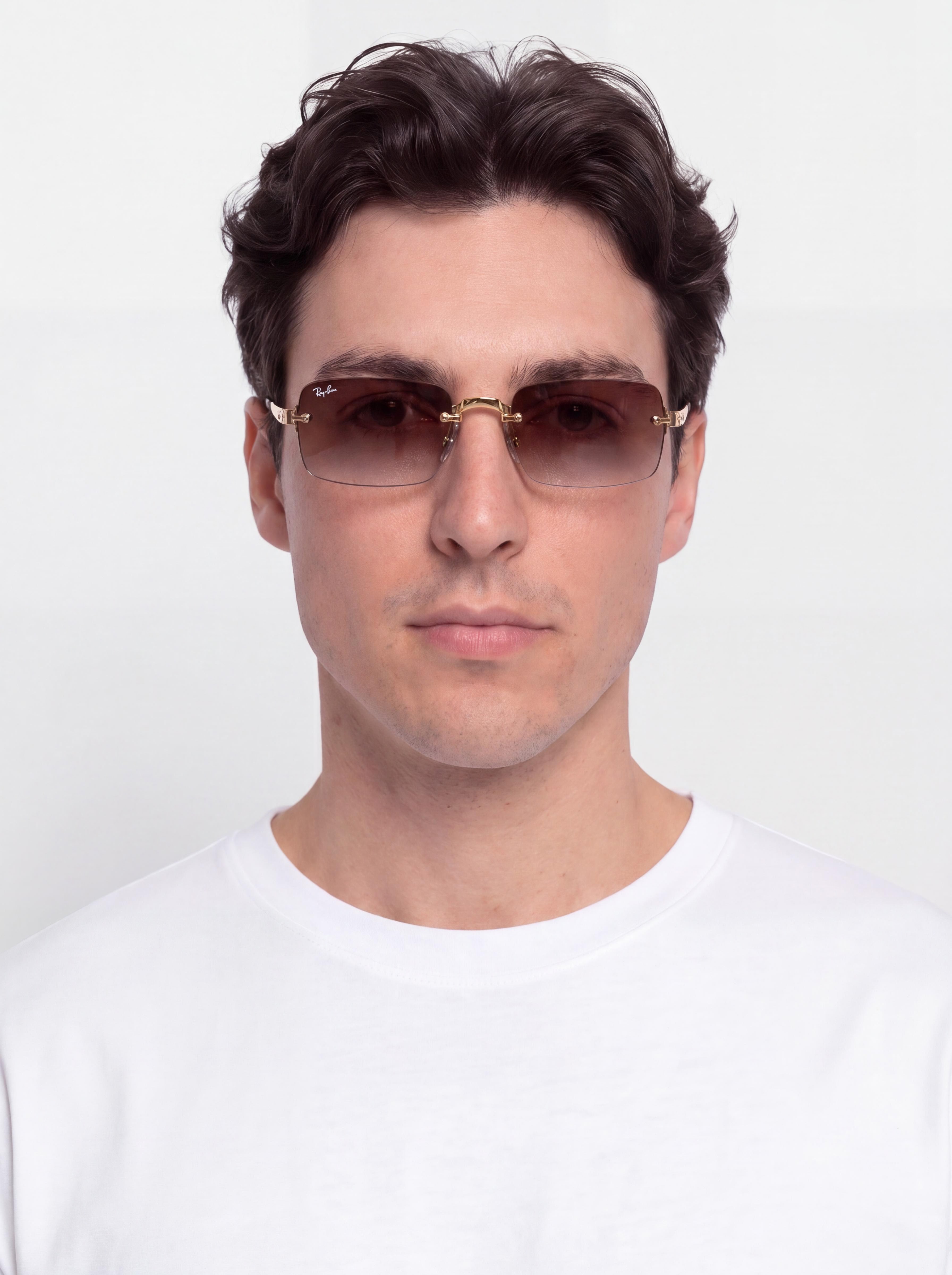 Ray-Ban Rb3928 By A$Ap Rocky Napszemüvegek (polerowany złoto arista/przezroczysty ciemnopurpurowy gradalny)