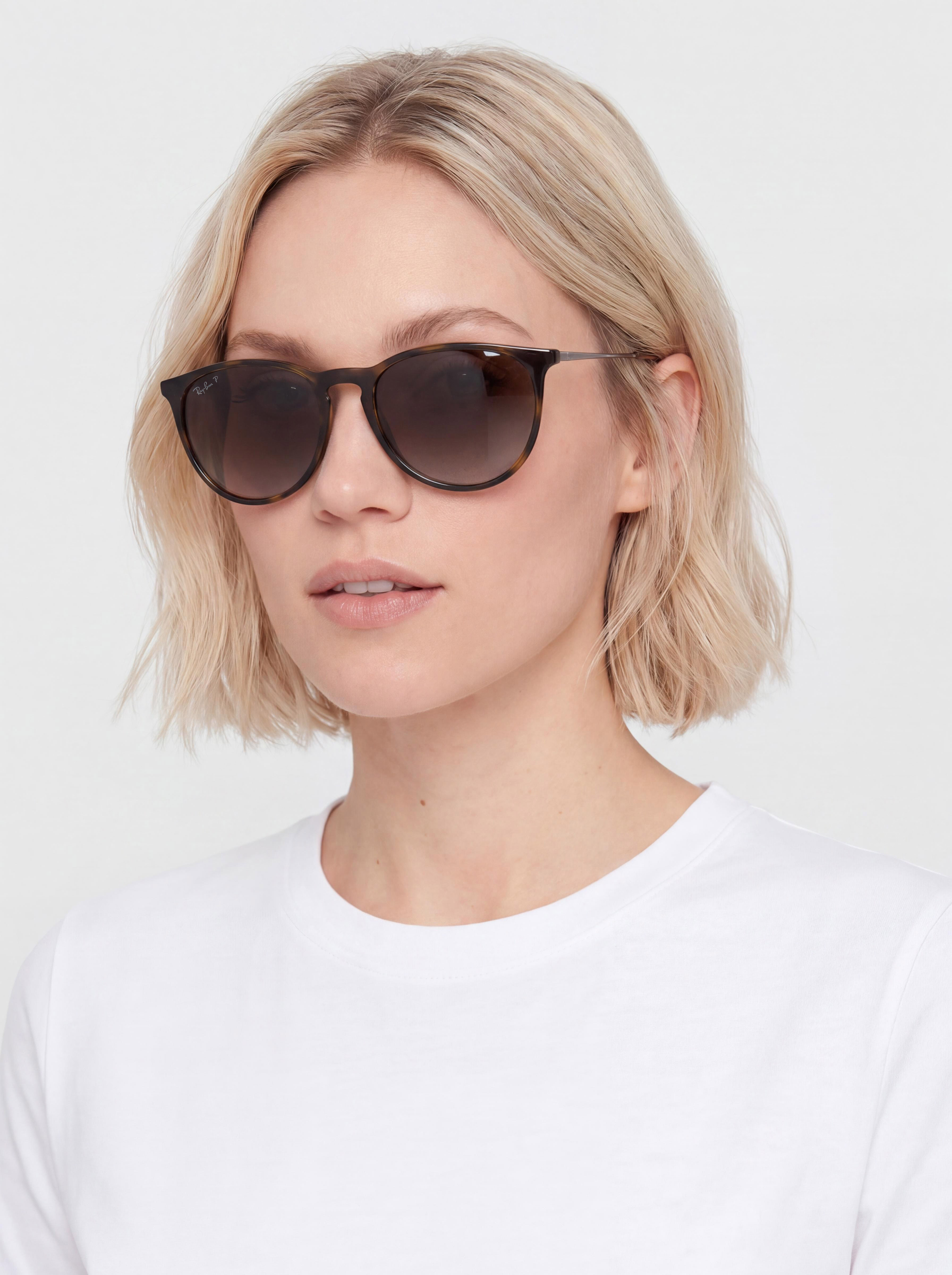Napszemüvegek Ray-Ban Erika Classic (polerowany jasna havana/brązowe z polaryzacją)
