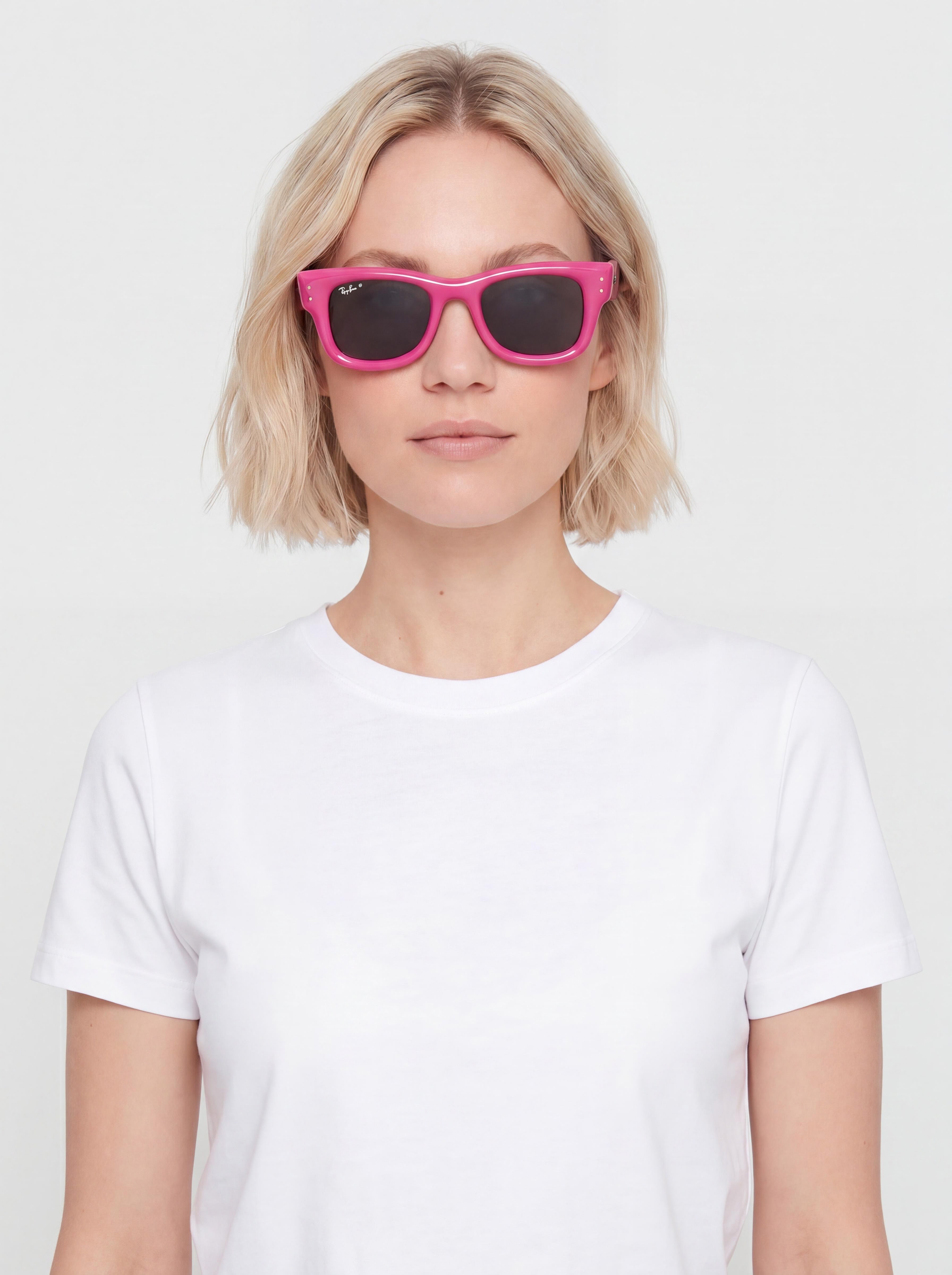 Ray-Ban Wayfarer Puffer Napszemüvegek (polerowany fuksja/ultra czarny)