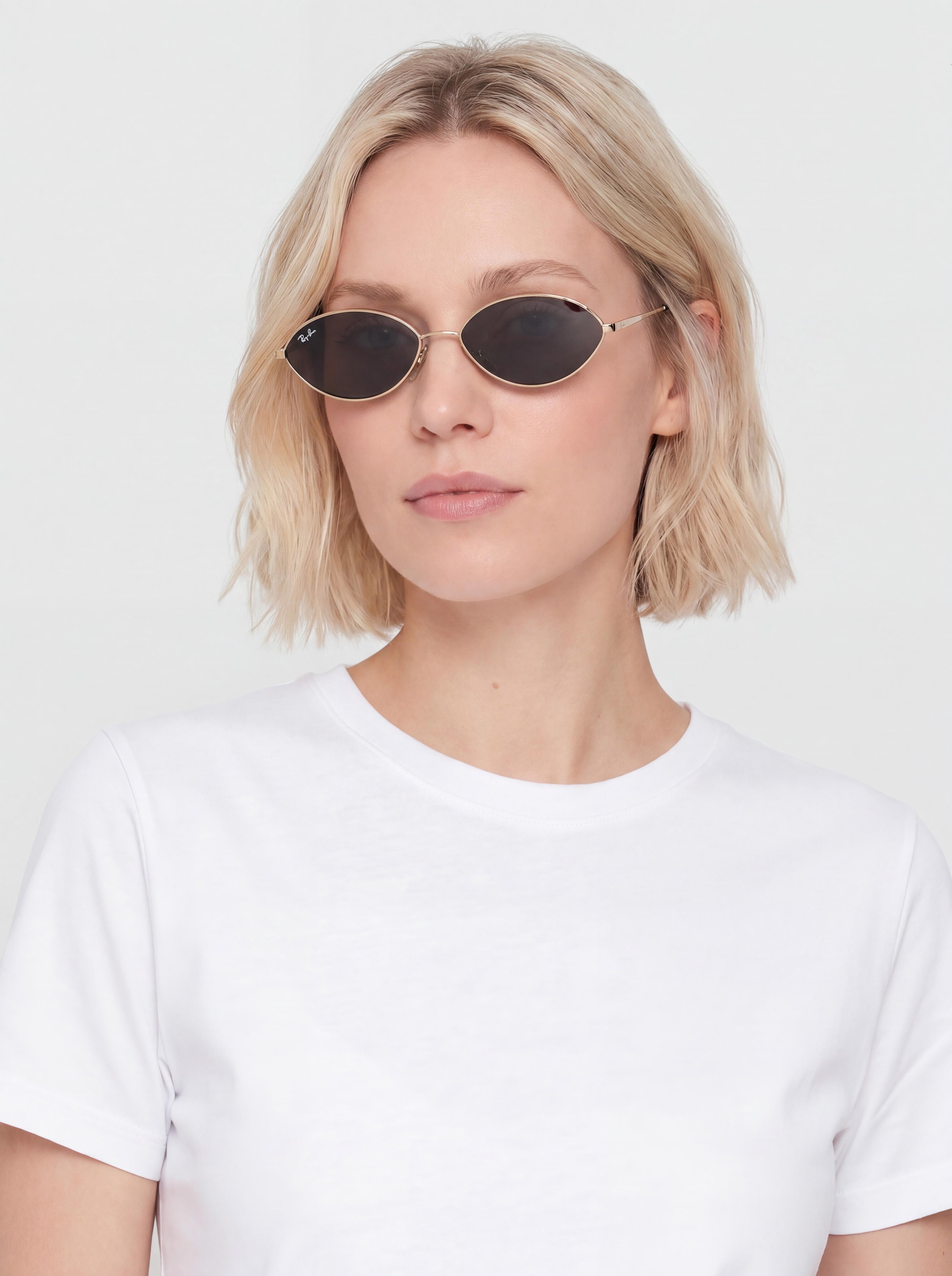 Ray-Ban Kai Napszemüvegek (polerowany jasne złoto/ciemnoszary)
