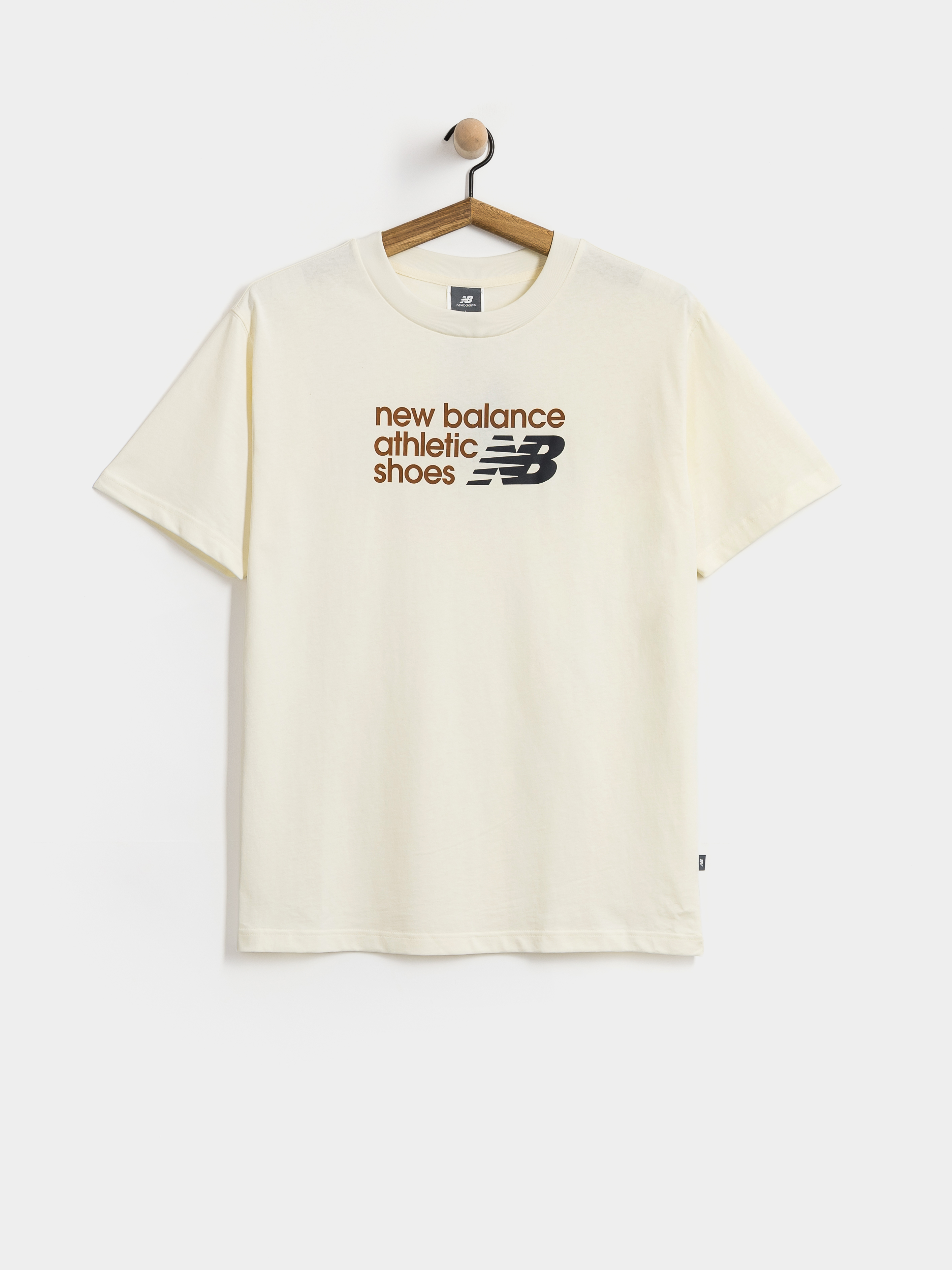 New Balance Athletics Premium Relaxed Chest Logo Póló (angora)